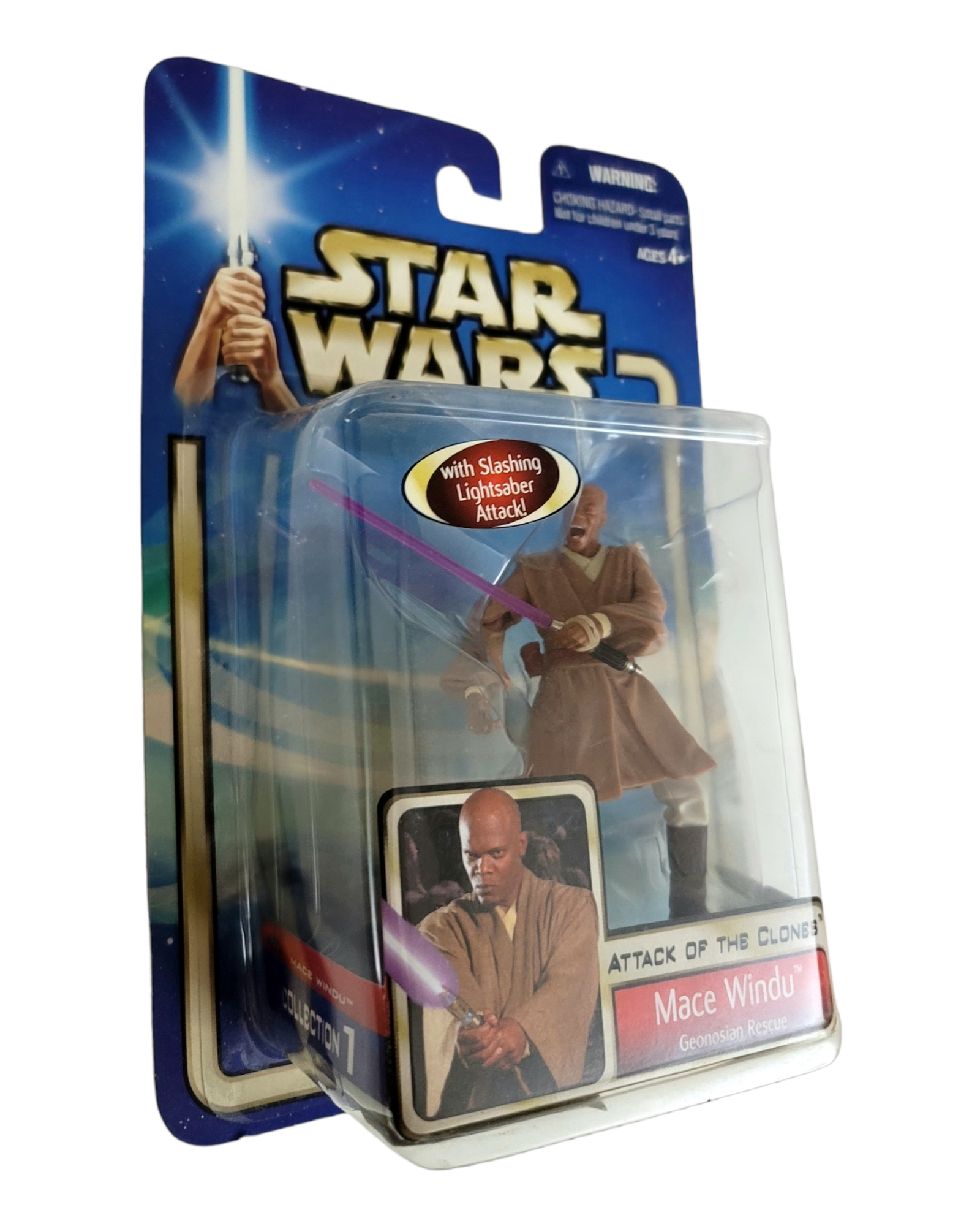 Star Wars Saga Series #28 Mace Windu, Geonosian Rescue, Hasbro '02