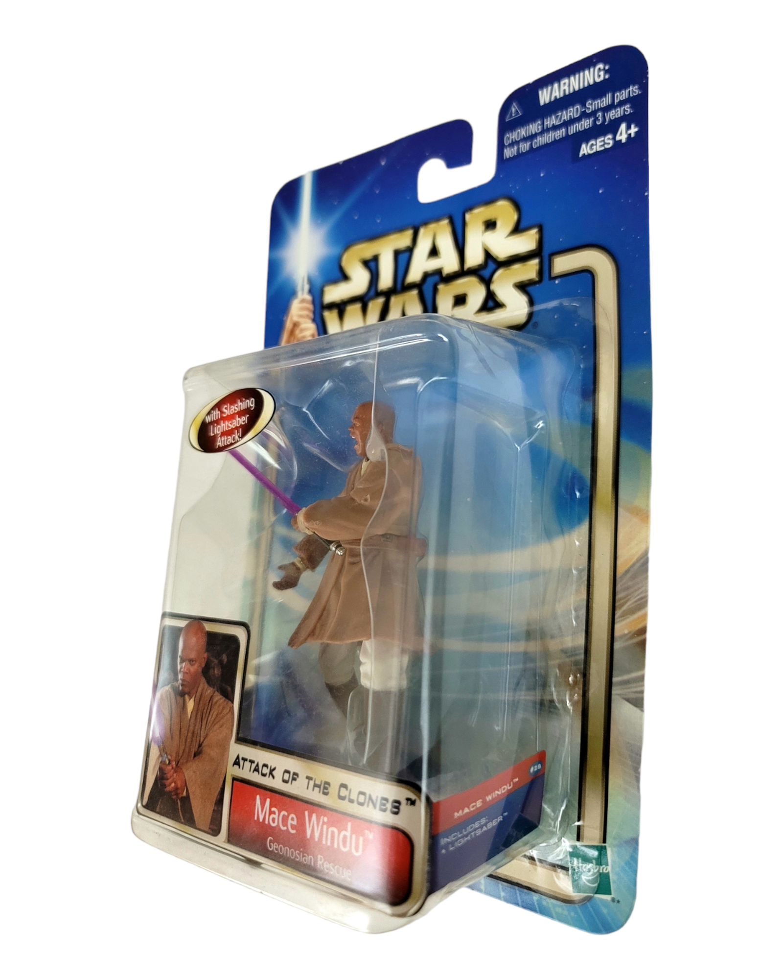 Star Wars Saga Series #28 Mace Windu, Geonosian Rescue, Hasbro '02