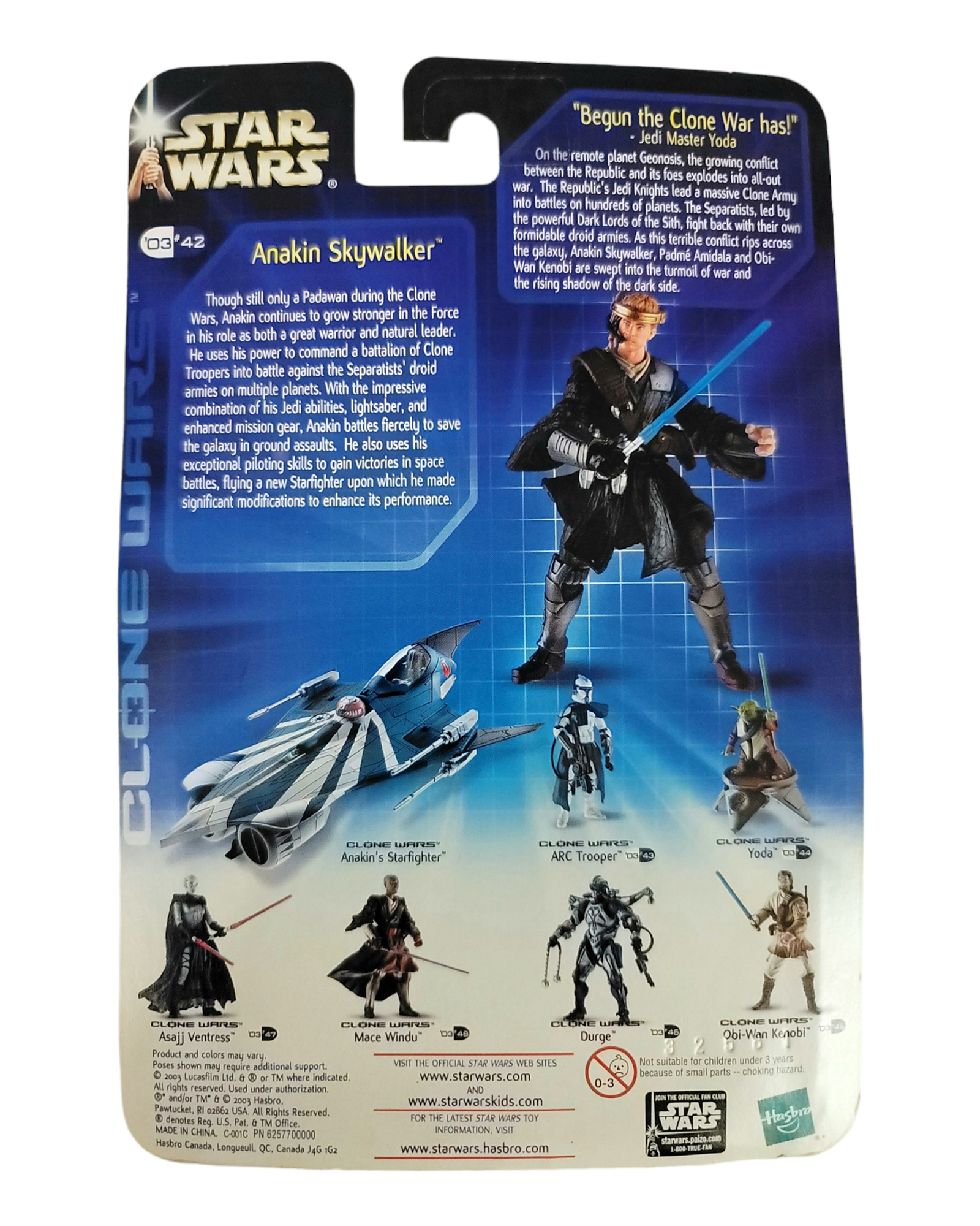 Star Wars Clone Wars #42 Anakin Skywalker, Hasbro '03