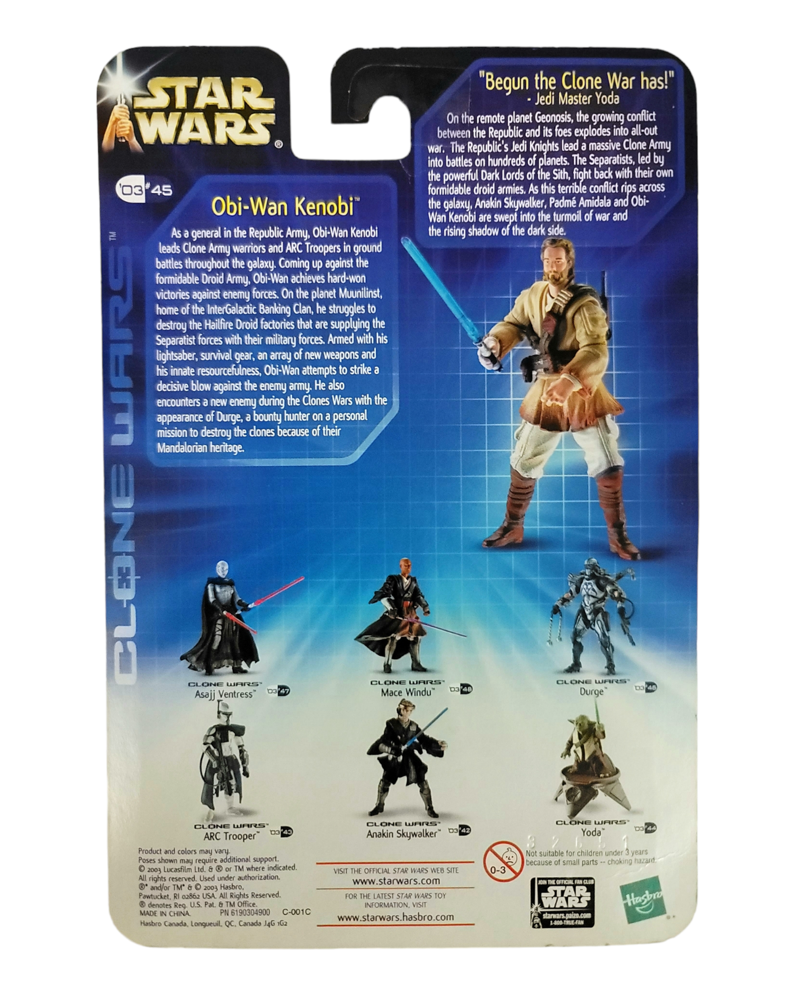 Star Wars Clone Wars #45 Obi-Wan Kenobi, Hasbro '03