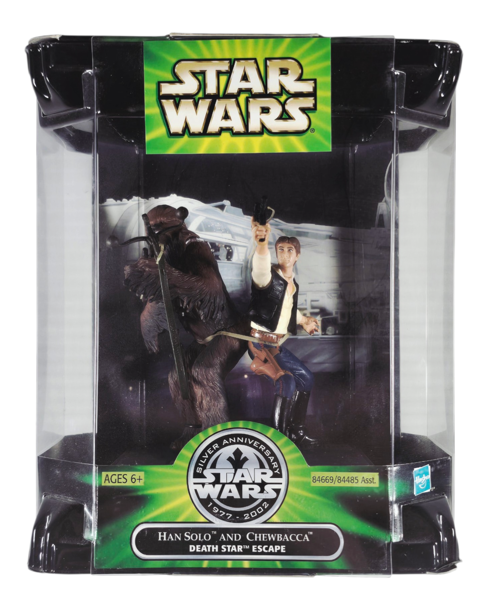Star Wars Silver Anniversary Han Solo & Chewbacca Death Star Escape, Hasbro '01