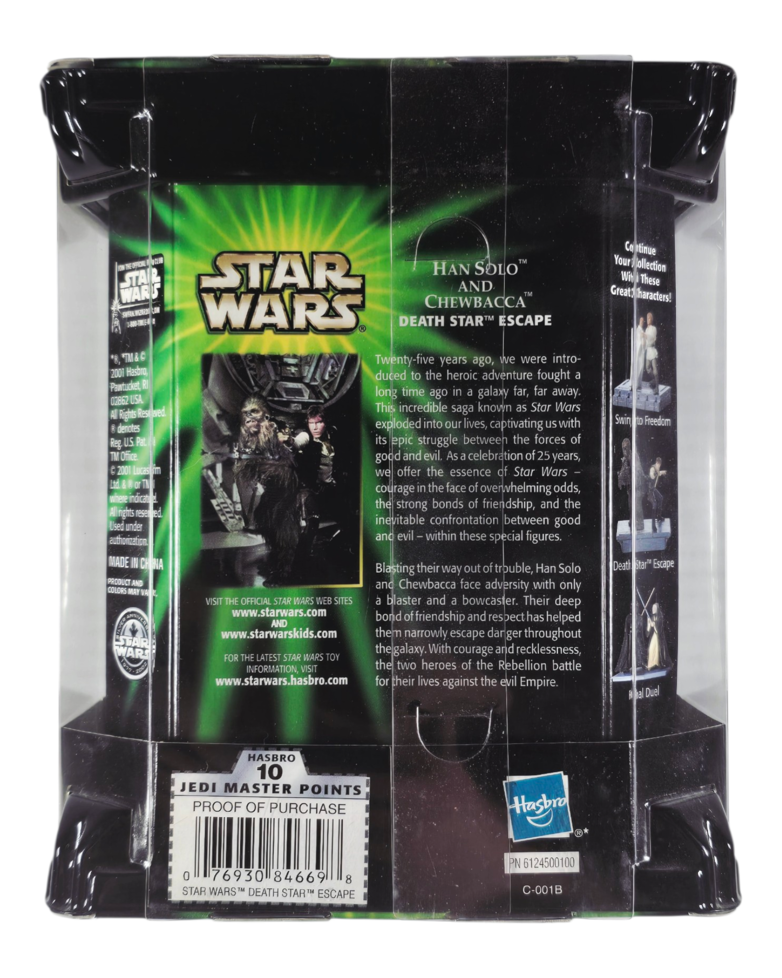 Star Wars Silver Anniversary Han Solo & Chewbacca Death Star Escape, Hasbro '01