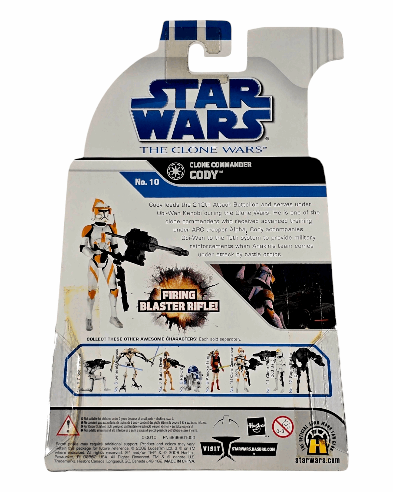 Star Wars The Clone Wars #10 Clone Commander Cody, Hasbro '08