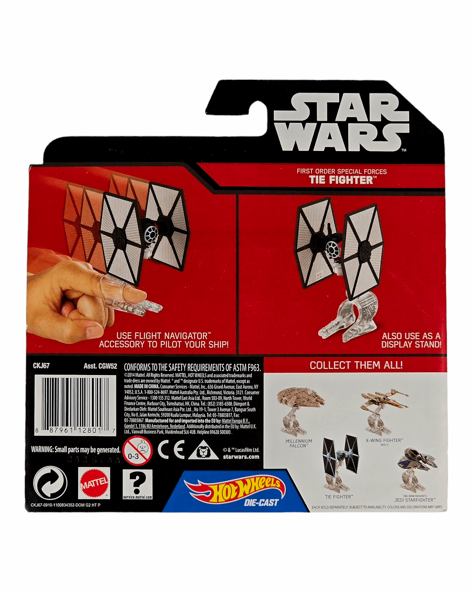 Star Wars The Force Awakens Hot Wheels First Order SF TIE Fighter, Mattel '15