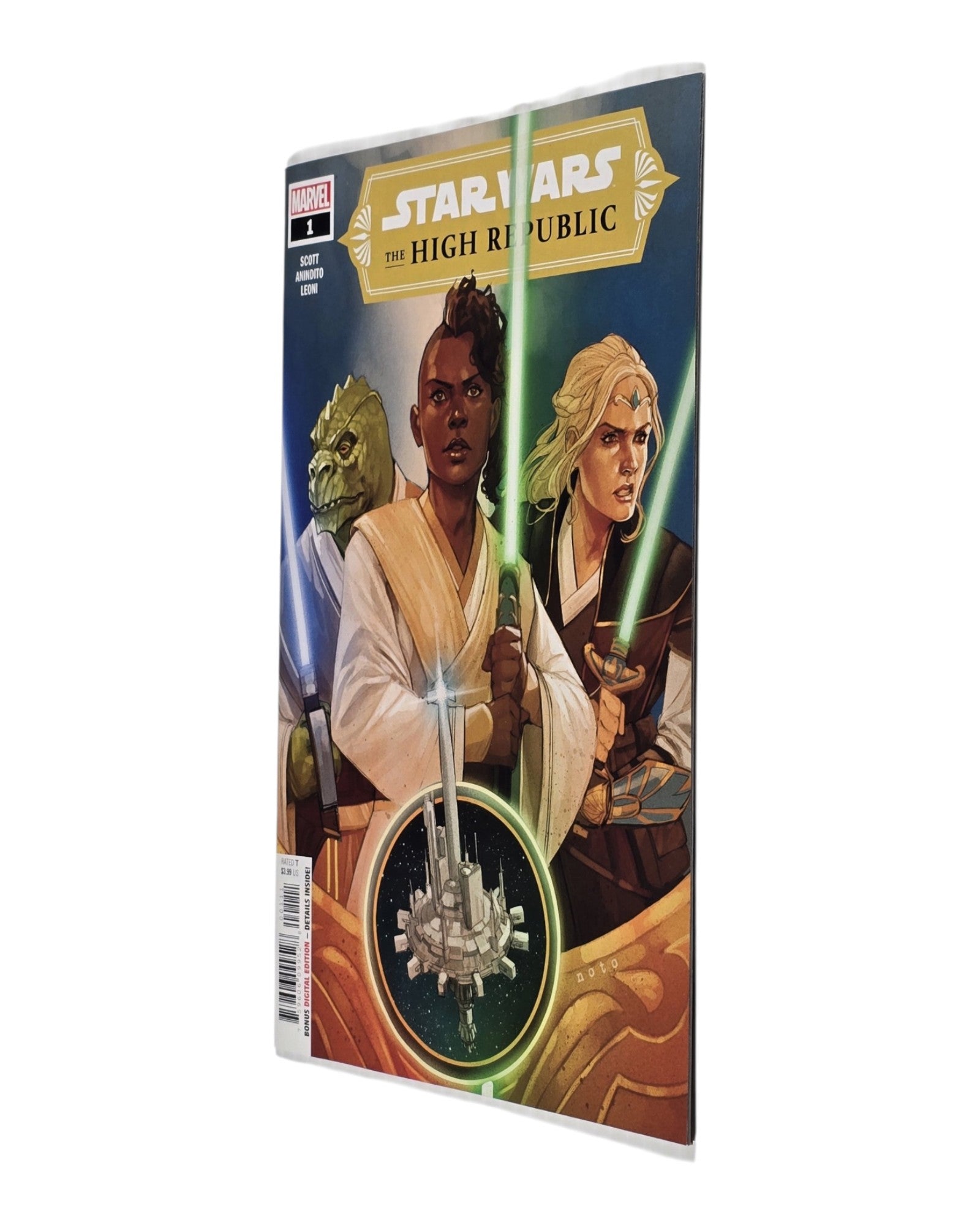 Star Wars: The High Republic #1A, Phil Noto Cover, Marvel '21 — front cover, fore edge