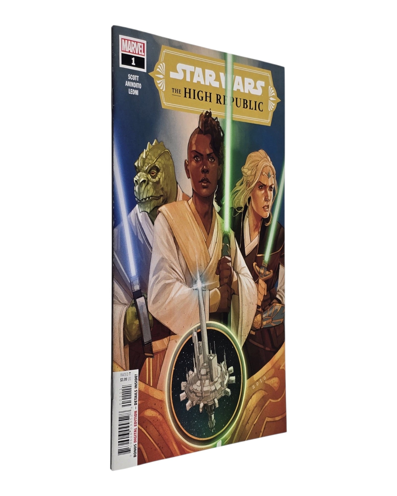 Star Wars: The High Republic #1A, Phil Noto Cover, Marvel '21 — front cover, spine edge