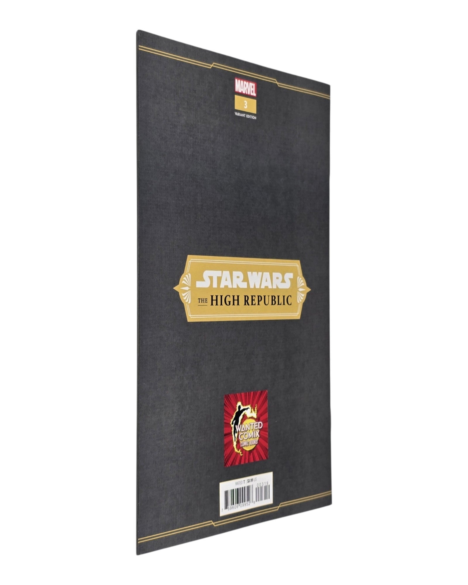 Star Wars: The High Republic #3, Wanted Comix Excl, Will Sliney, Marvel '21 — back cover, fore edge