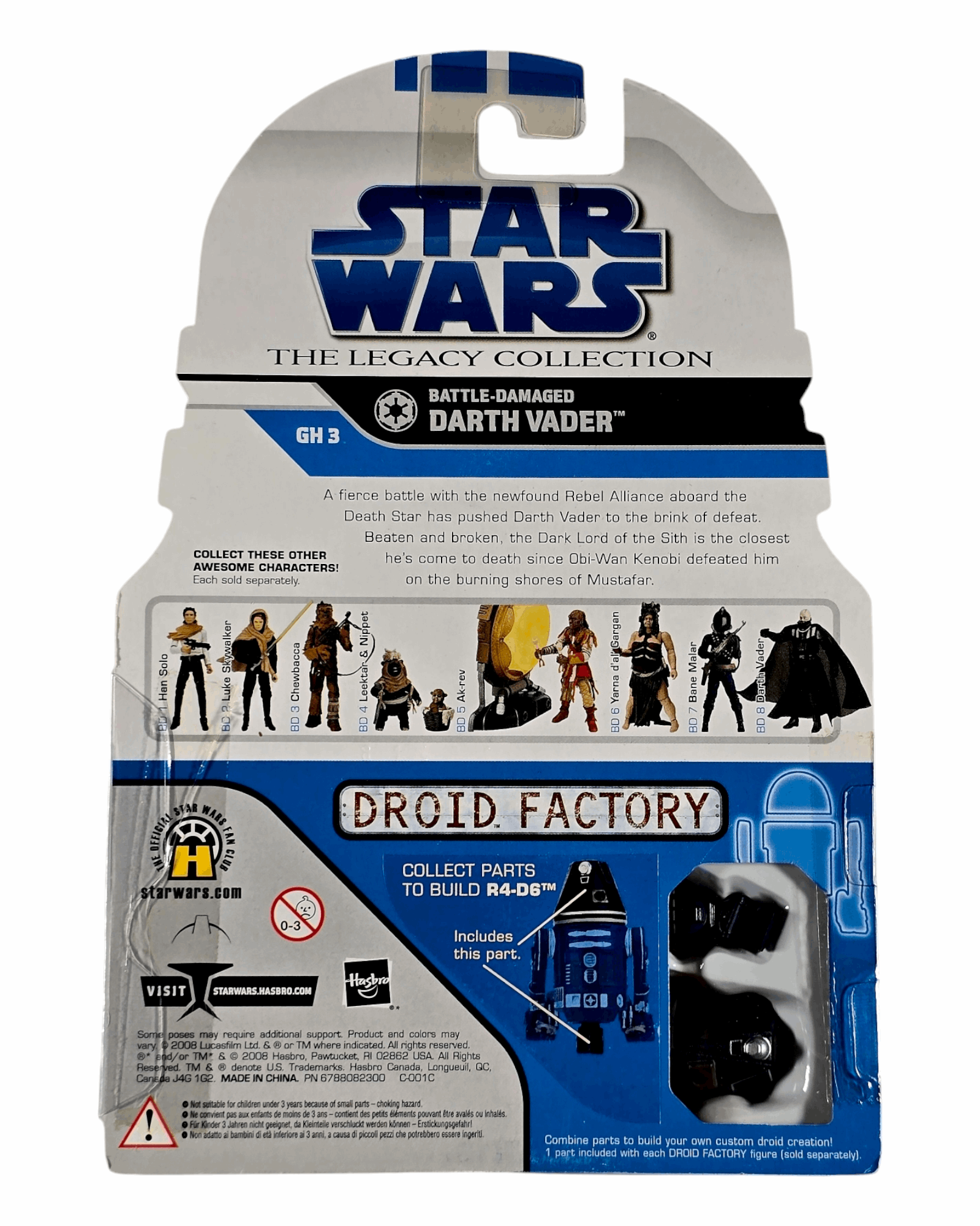 Star Wars The Legacy Collection #GH3 Battle-Damaged Darth Vader, Hasbro '08