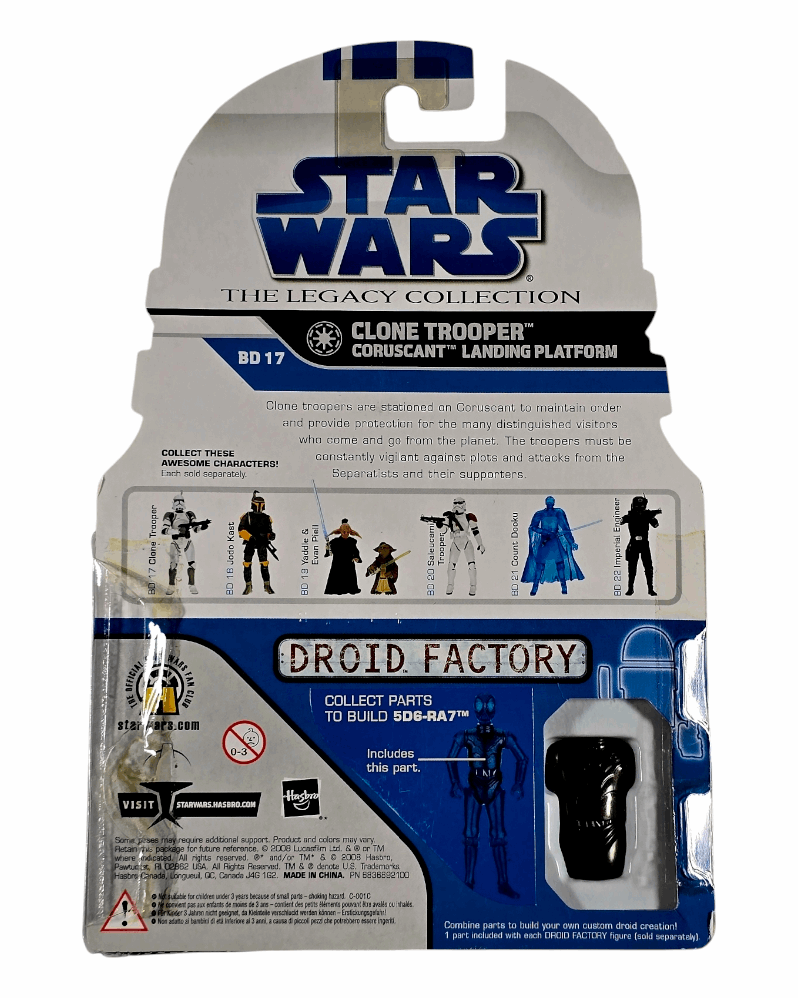 Star Wars The Legacy Collection  #BD17 Clone Trooper, Hasbro '08