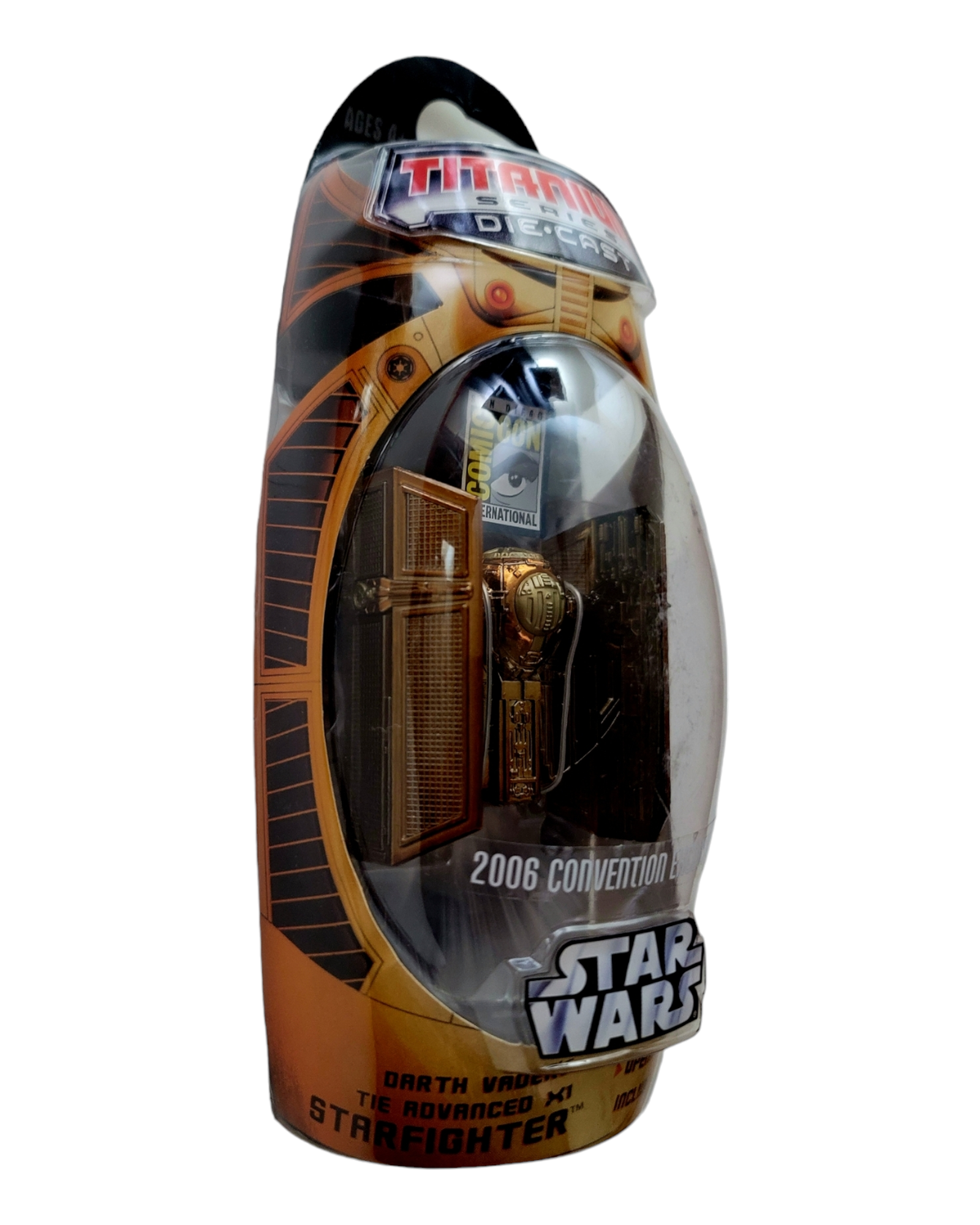 Star Wars Micro Machines Titanium Series Gold '06 SDCC Darth Vader's TIE Adv X1