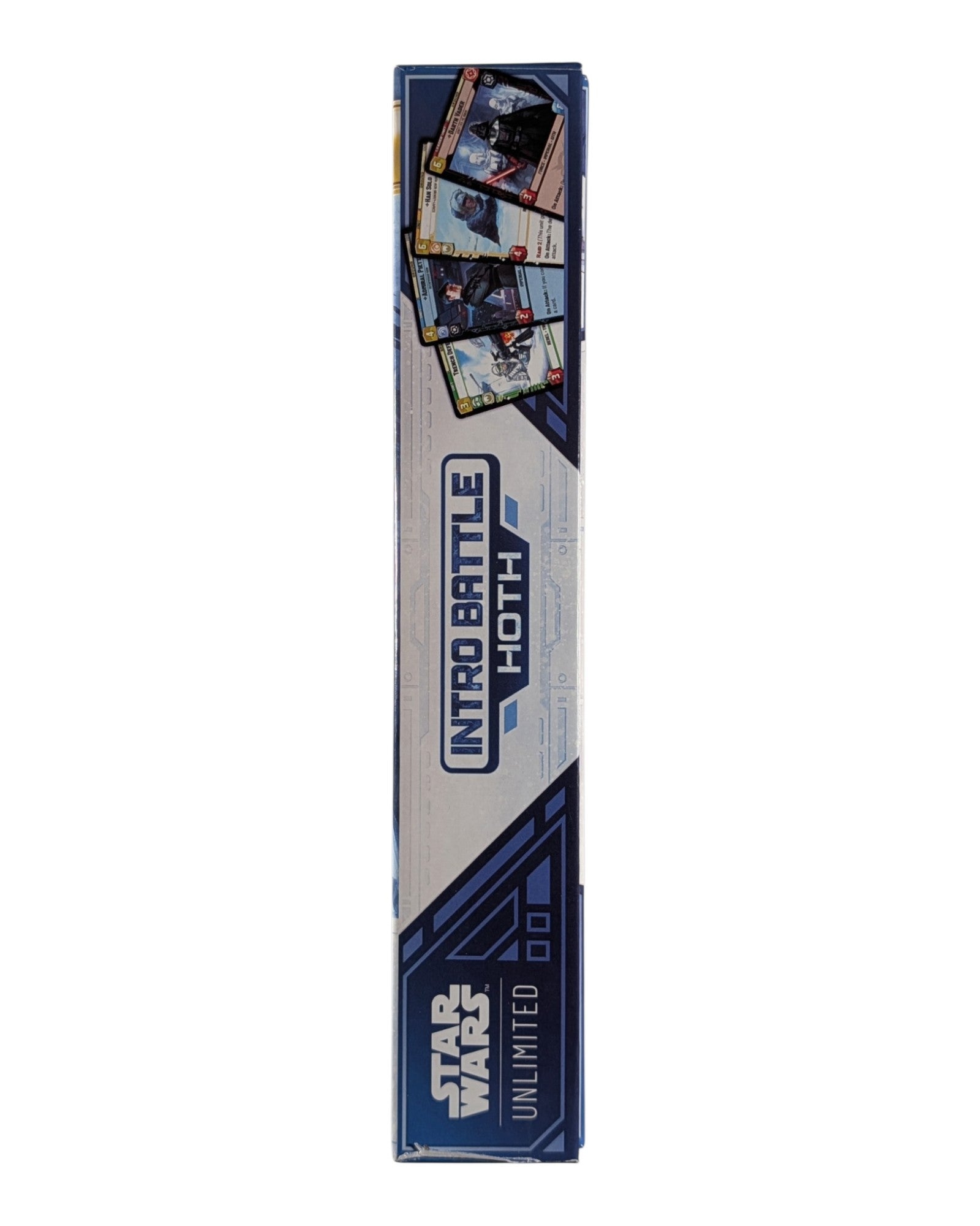 Star Wars: Unlimited Intro Battle: Hoth, Starter Set, Fantasy Flight '25, Sealed — left edge of package
