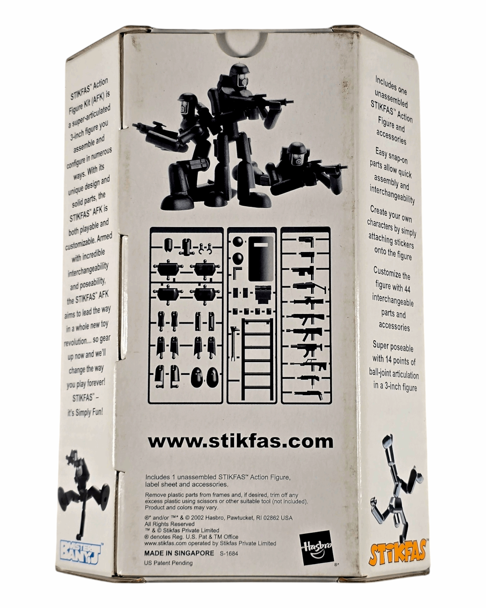 Stickfas Alpha Male Military, Black, Hasbro '02