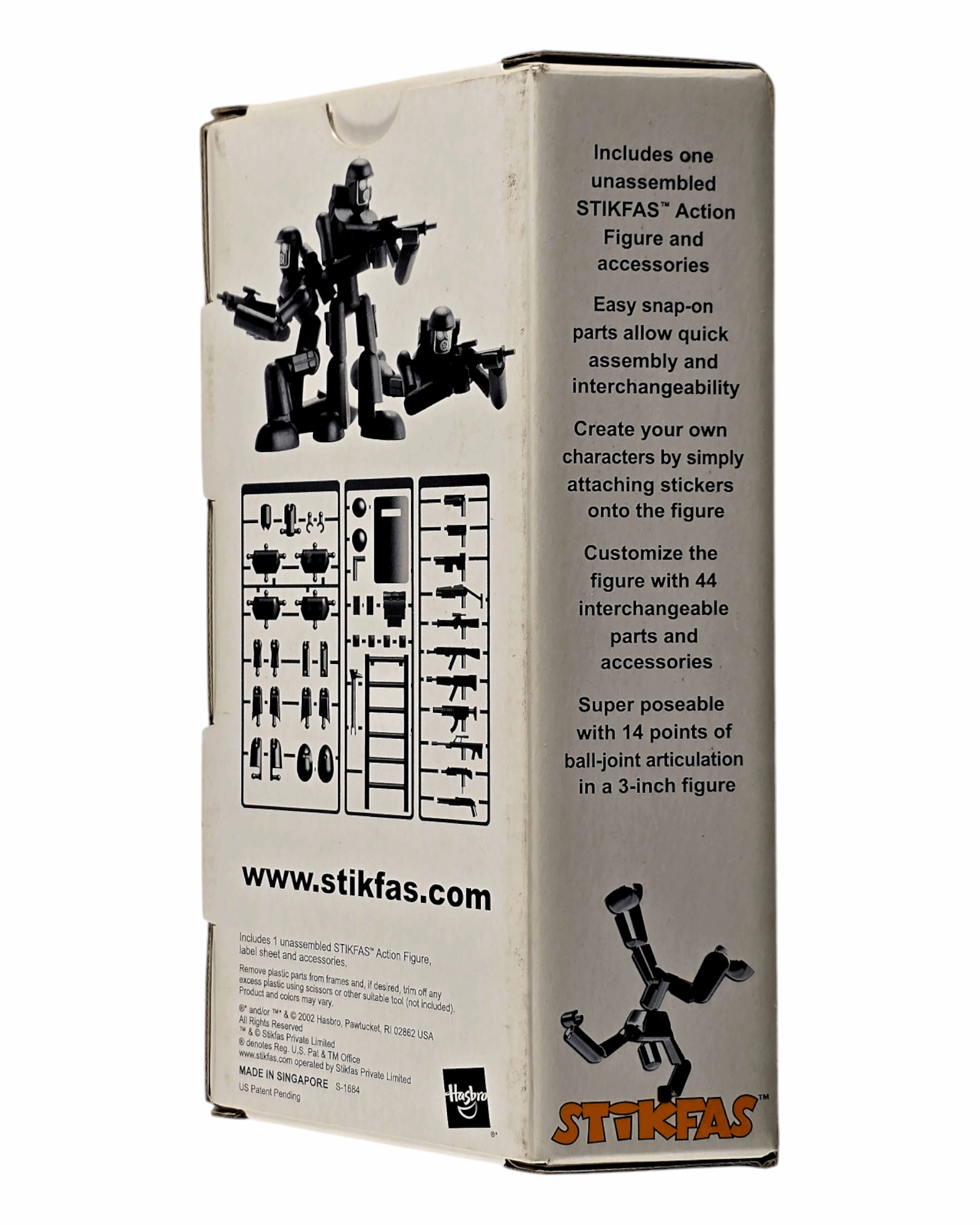 Stickfas Alpha Male Military, Black, Hasbro '02