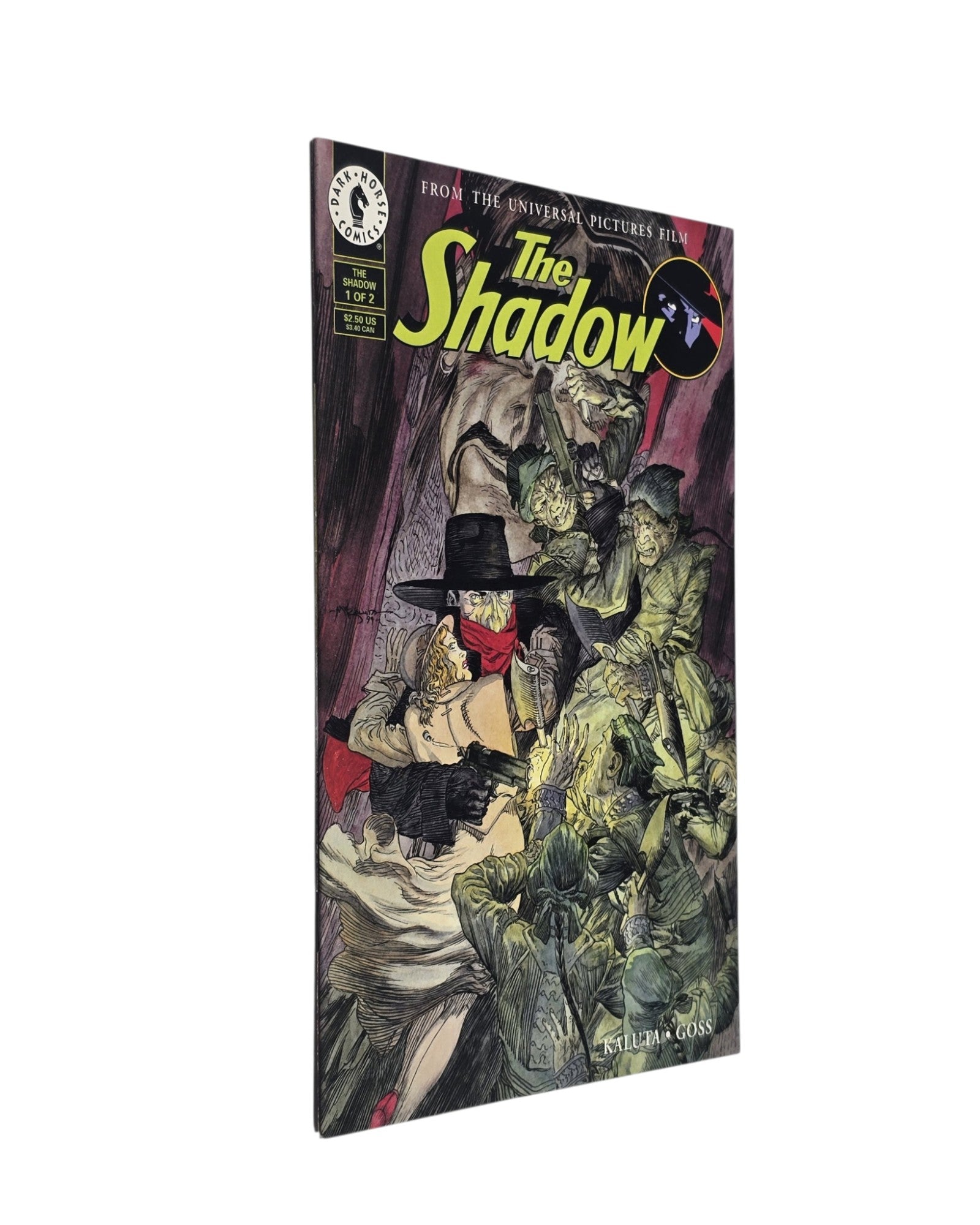 The Shadow Vol. 4 #1 (of 2), Michael William Kaluta Cover, Dark Horse '94 — front cover, spine edge