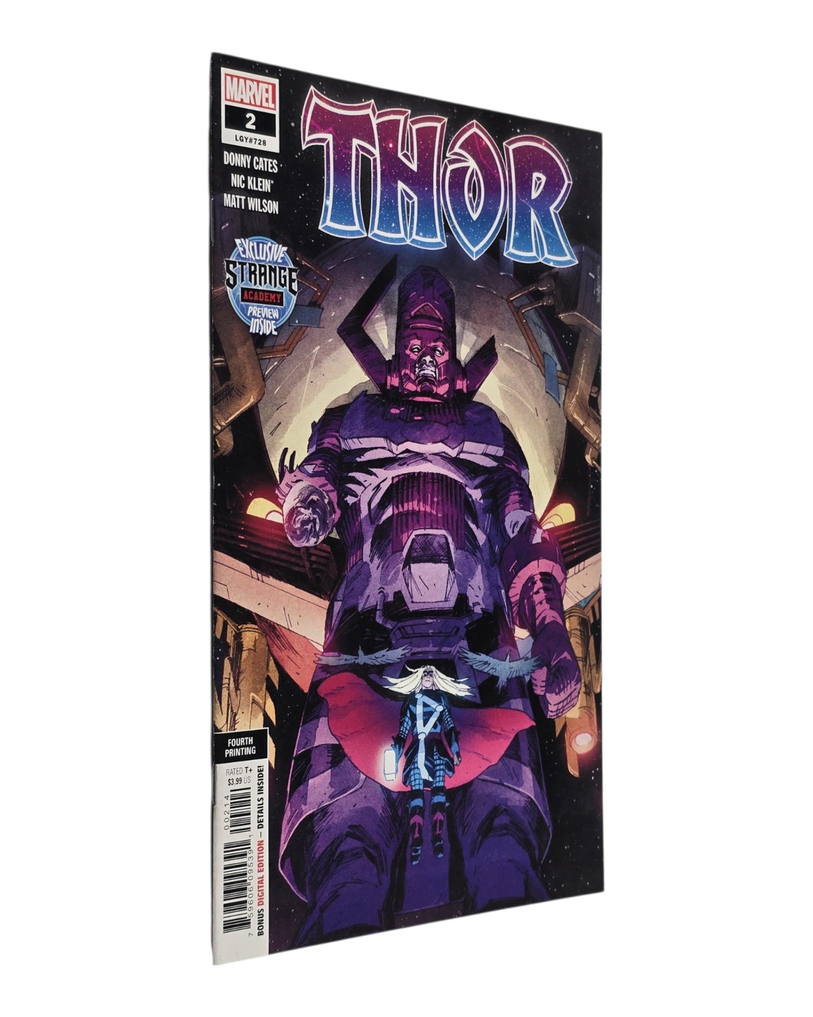 Thor Vol. 6 #2F, Nic Klein Cover, 4th Print, Marvel '20 — front cover, spine edge