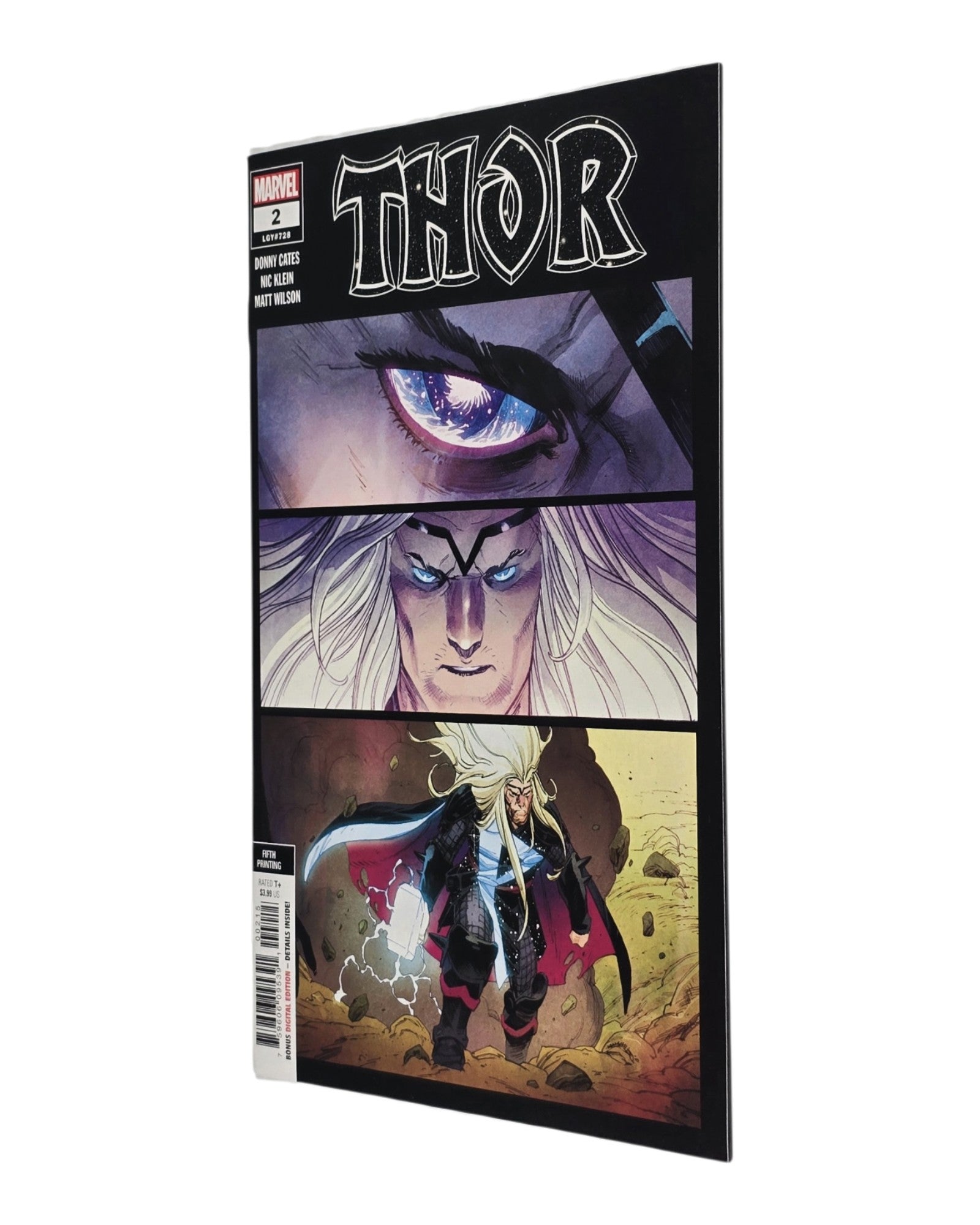 Thor Vol. 6 #2H, Nic Klein Cover, 5th Print, Marvel '20 — front cover, fore edge