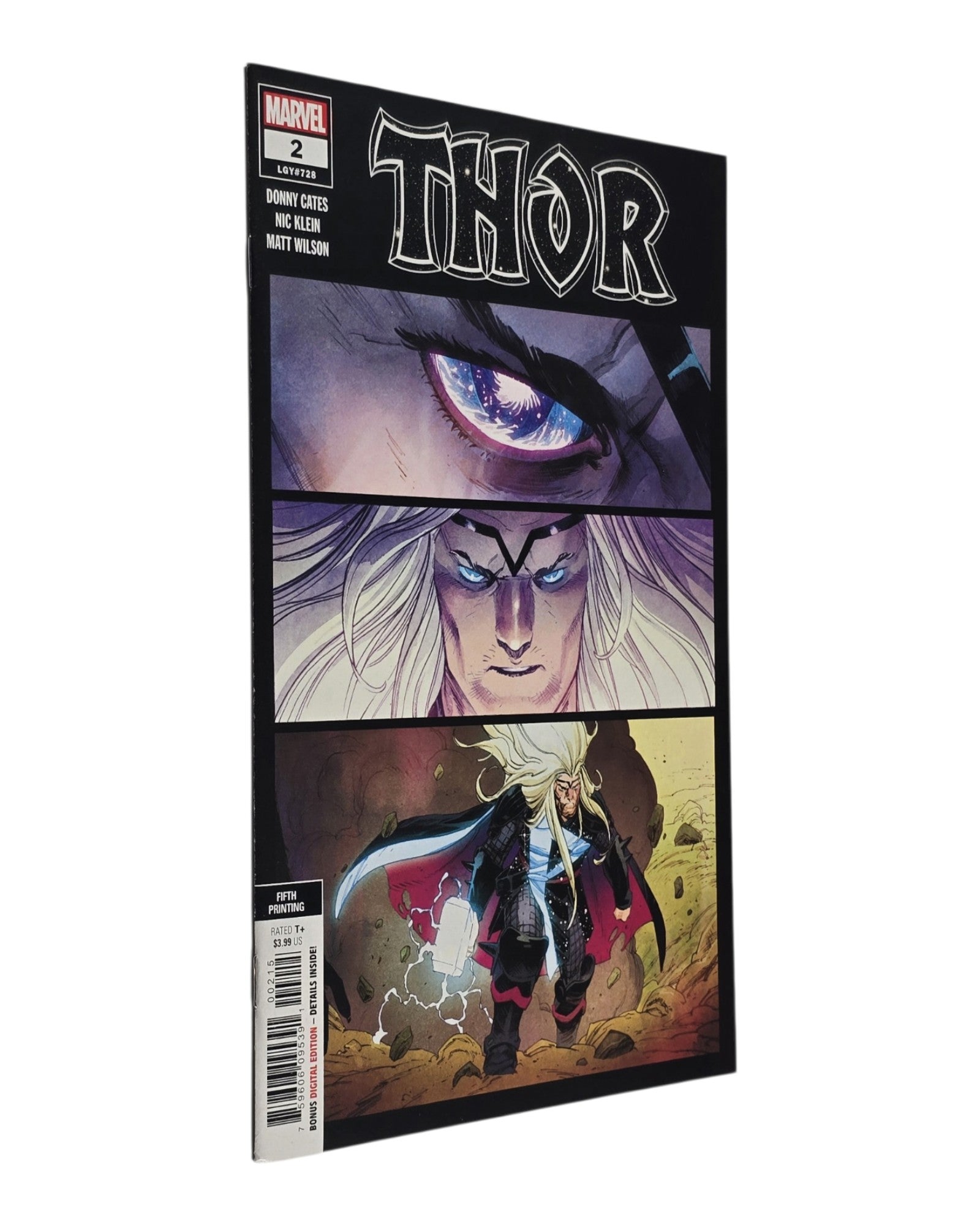 Thor Vol. 6 #2H, Nic Klein Cover, 5th Print, Marvel '20 — front cover, spine edge