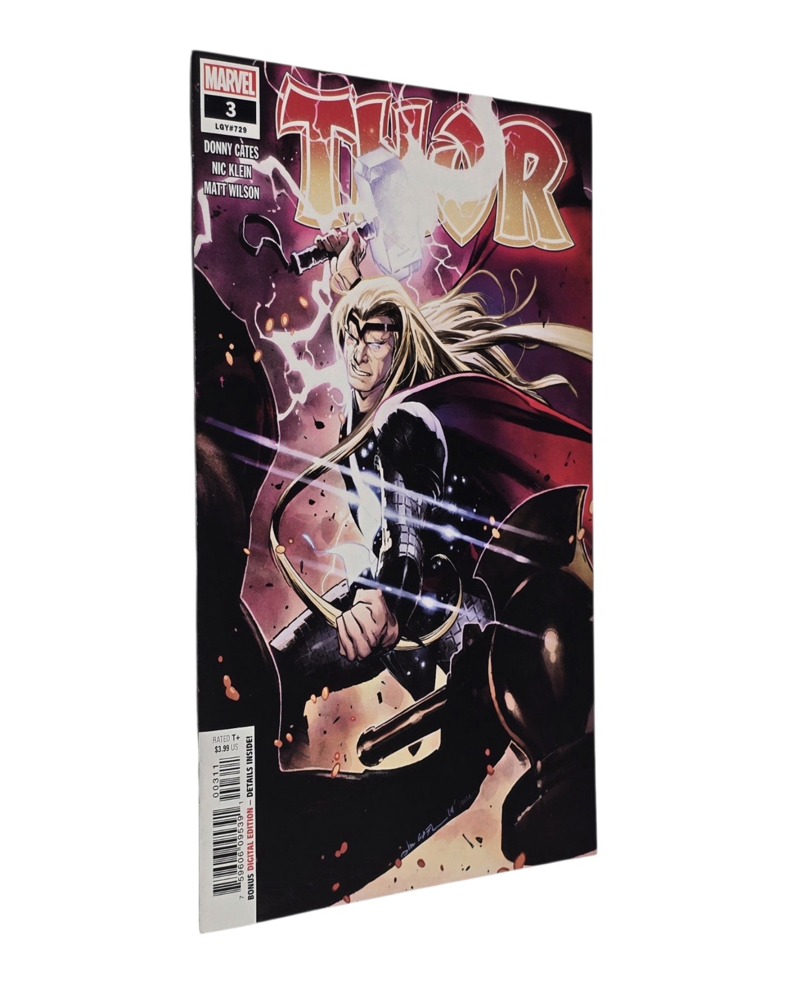 Thor Vol. 6 #3A, Olivier Coipel Cover, Marvel '20 — front cover, spine edge