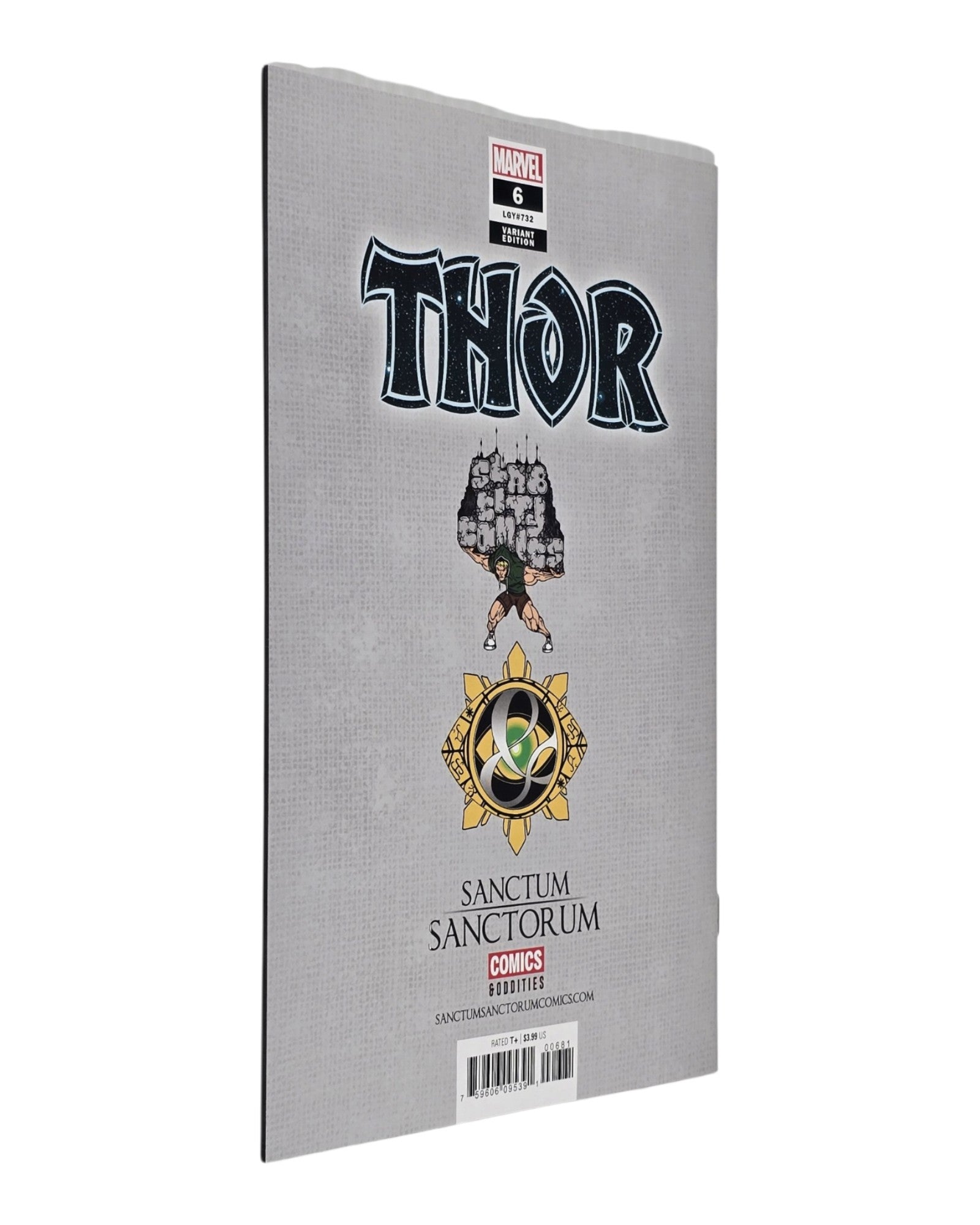 Thor Vol. 6 #6, Sanctum Sanctorum Excl, Dell'Otto Cover, Marvel '20 — back cover, fore edge