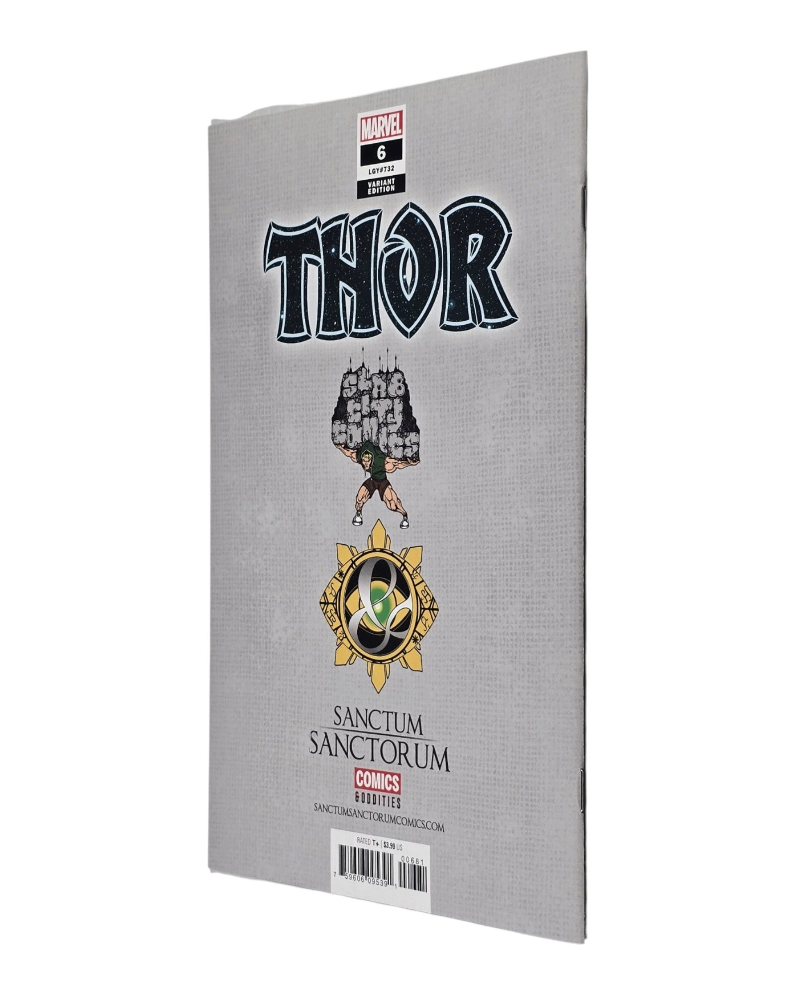 Thor Vol. 6 #6, Sanctum Sanctorum Excl, Dell'Otto Cover, Marvel '20 — back cover, spine edge