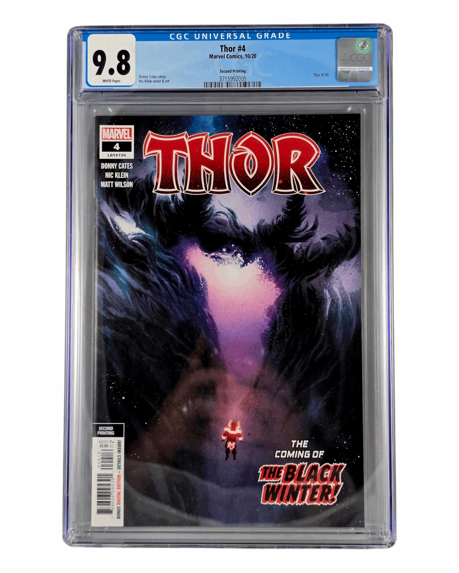 Thor Vol. 6 #4 2nd Print, CGC 9.8 (05), Marvel ‘20