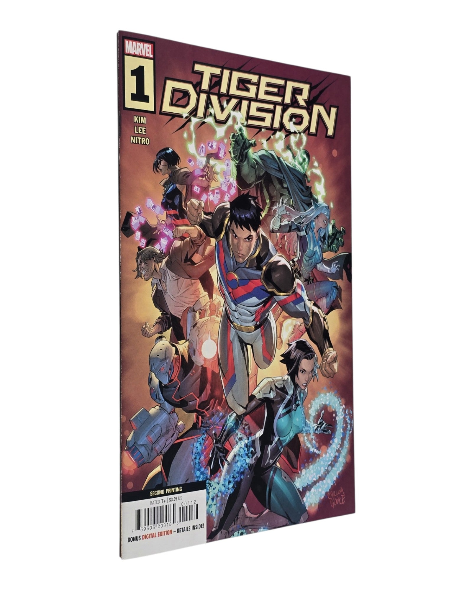 Tiger Division #1, 2nd Print, Marvel '22 — front cover, spine edge