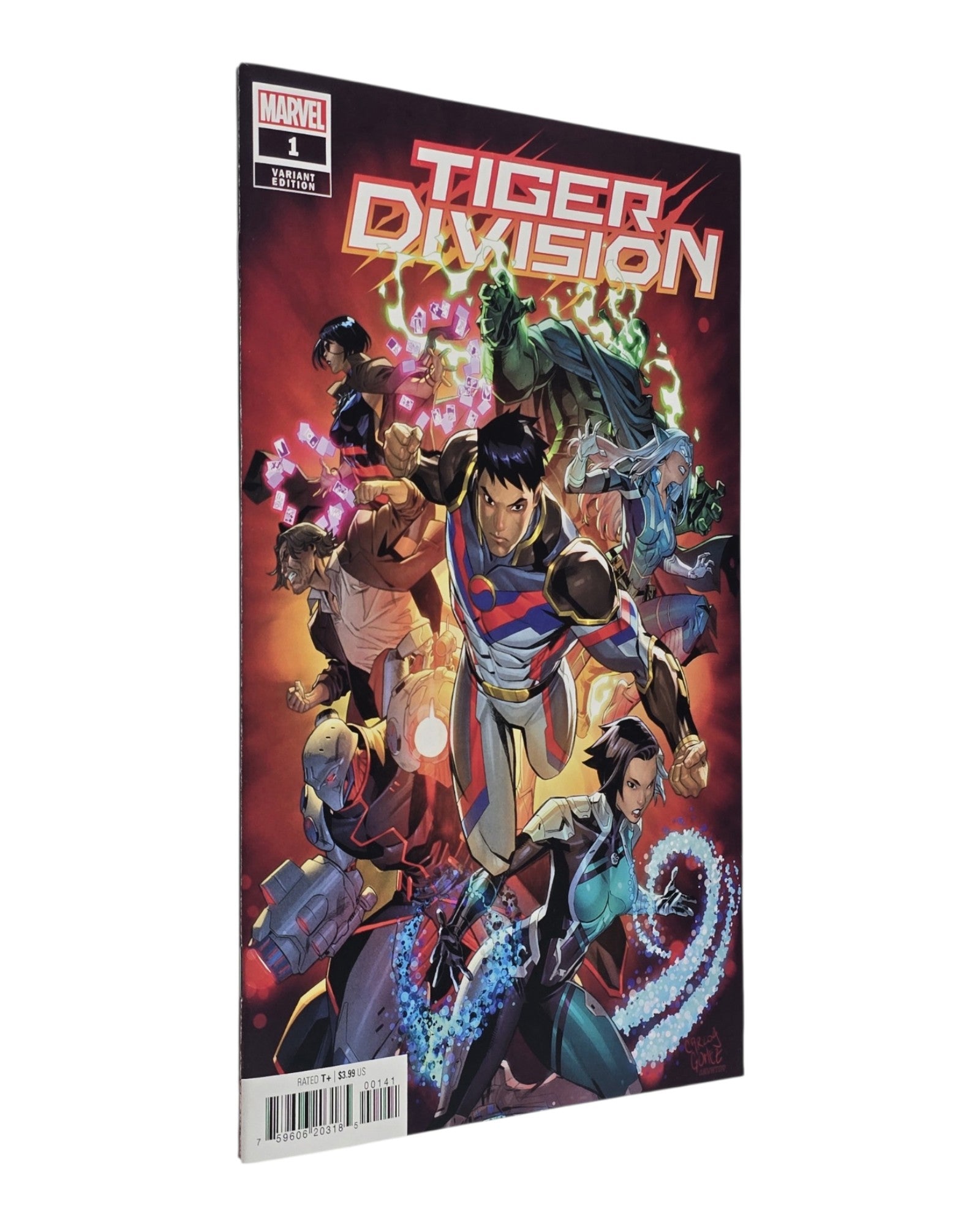 Tiger Division #1D, Carlos Gómez Cover, Marvel '22 — front cover, spine edge