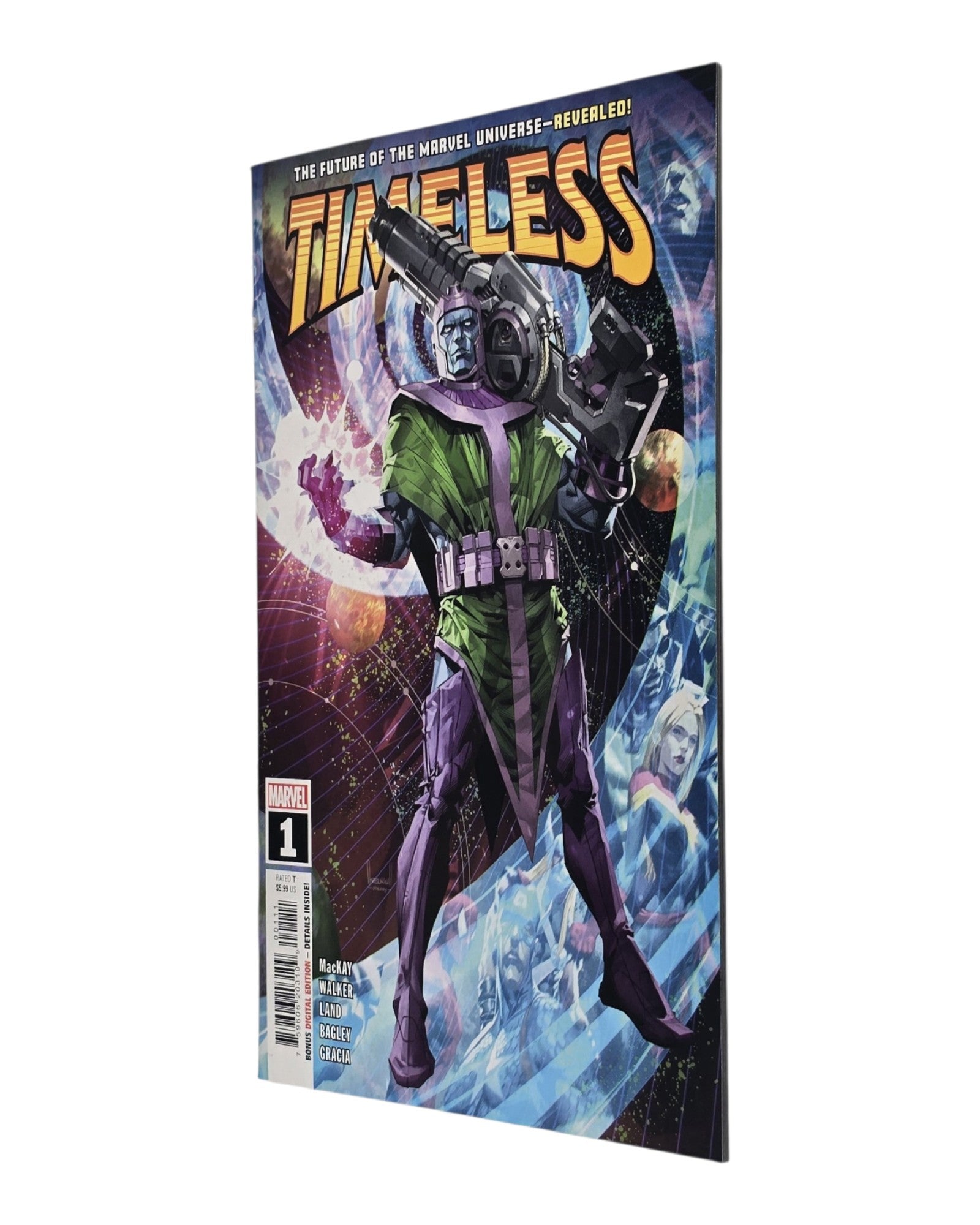 Timeless #1A, Kael Ngu Cover, Marvel '21 — front cover, fore edge
