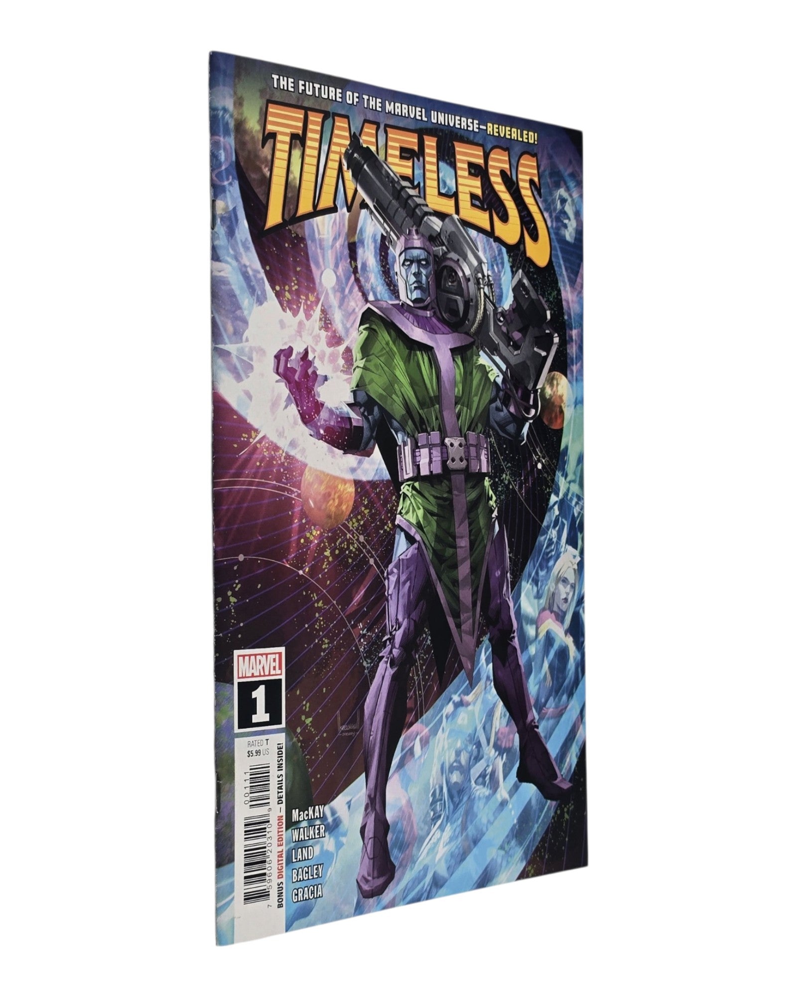 Timeless #1A, Kael Ngu Cover, Marvel '21 — front cover, spine edge