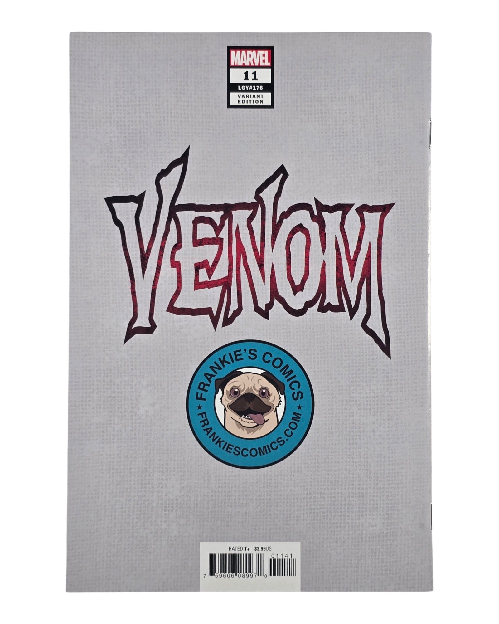 Venom Vol. 4 #11, Frankie's Comics Excl Trade Dress, Marvel '19 — back of package