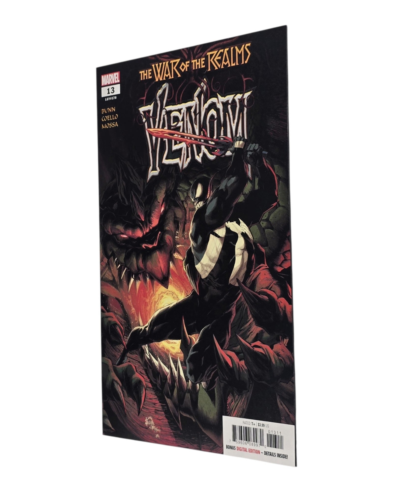 Venom Vol. 4 #13A, Ryan Stegman Cover, Marvel '19 — front cover, fore edge