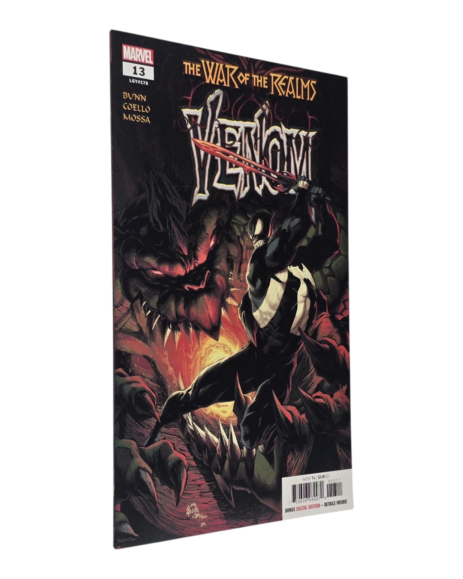 Venom Vol. 4 #13A, Ryan Stegman Cover, Marvel '19 — front cover, spine edge