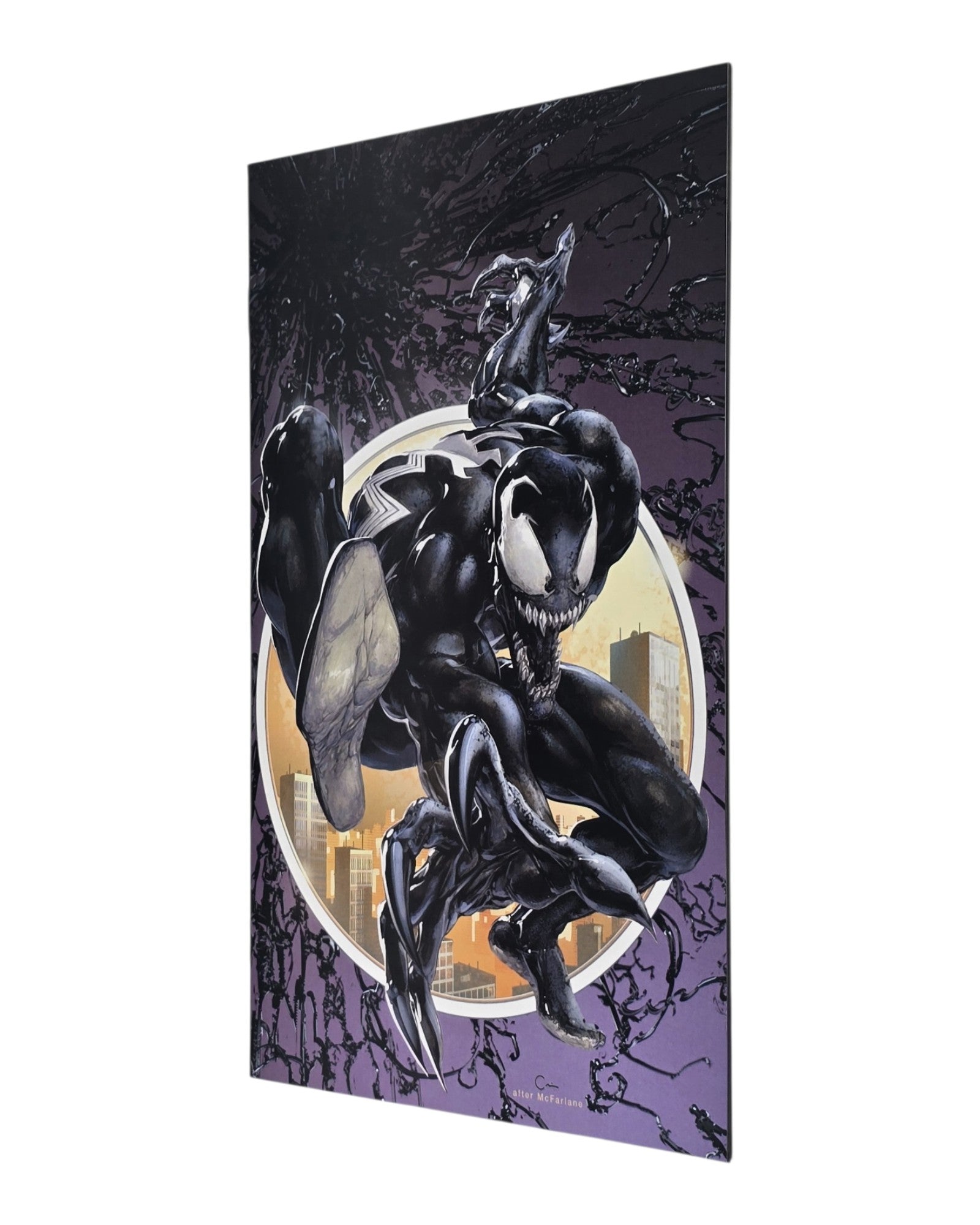 Venom: First Host #1, Gabriele Dell'Otto Virgin Variant, Marvel '18 — front cover, fore edge