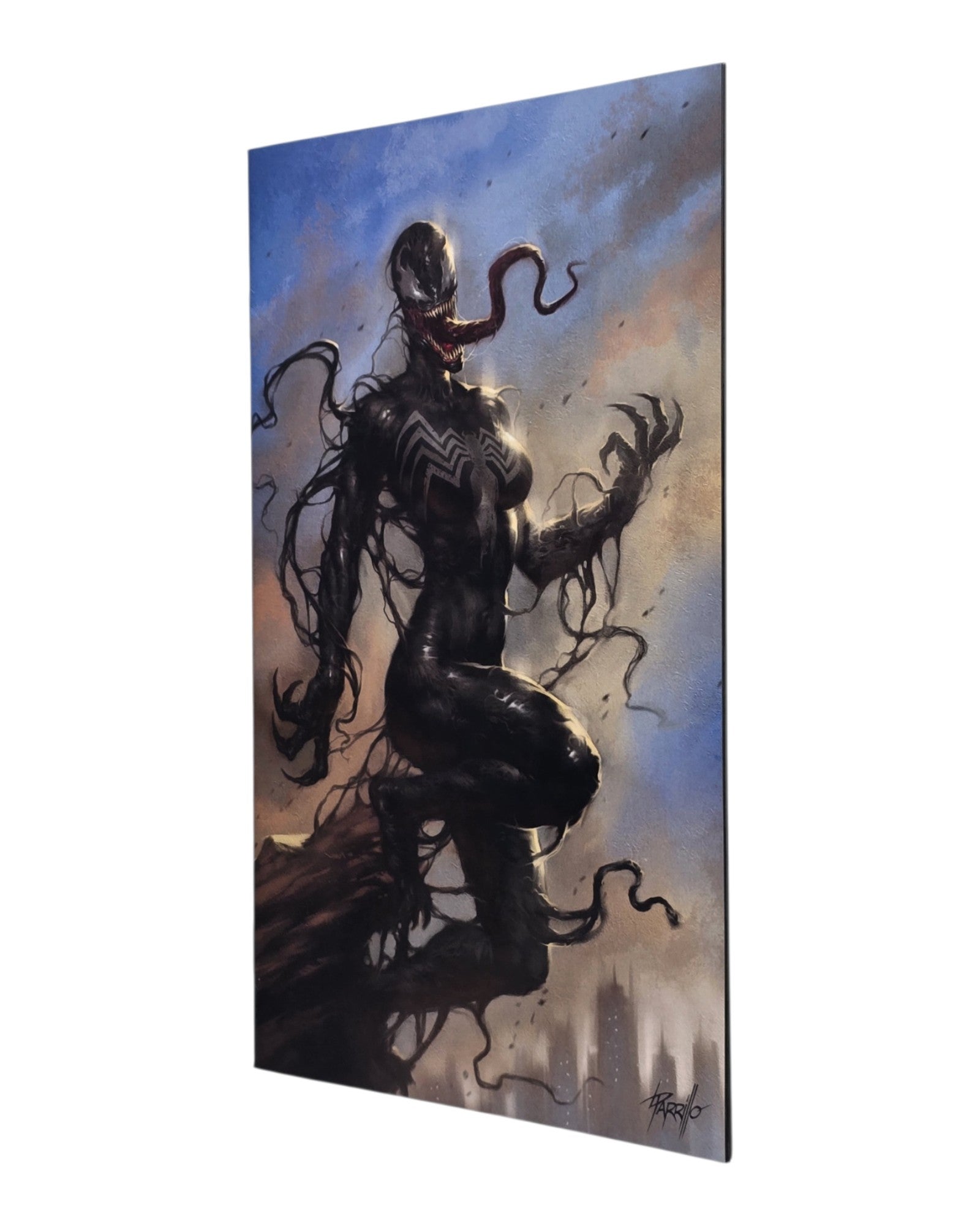 Venom Vol. 4 #11, Frankie's Comics Virgin Excl, Parrillo, Marvel '19 — front cover, fore edge