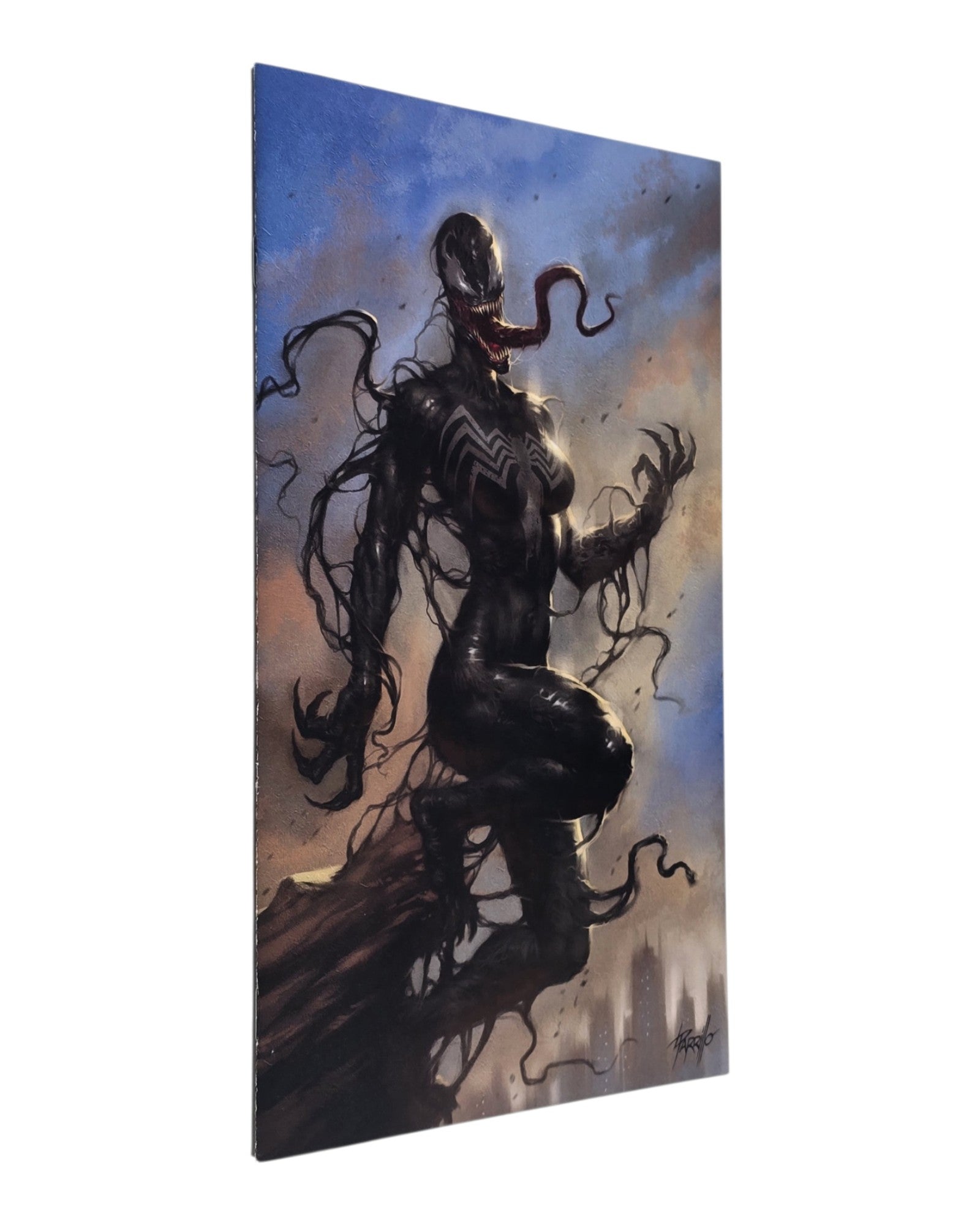 Venom Vol. 4 #11, Frankie's Comics Virgin Excl, Parrillo, Marvel '19 — front cover, spine edge