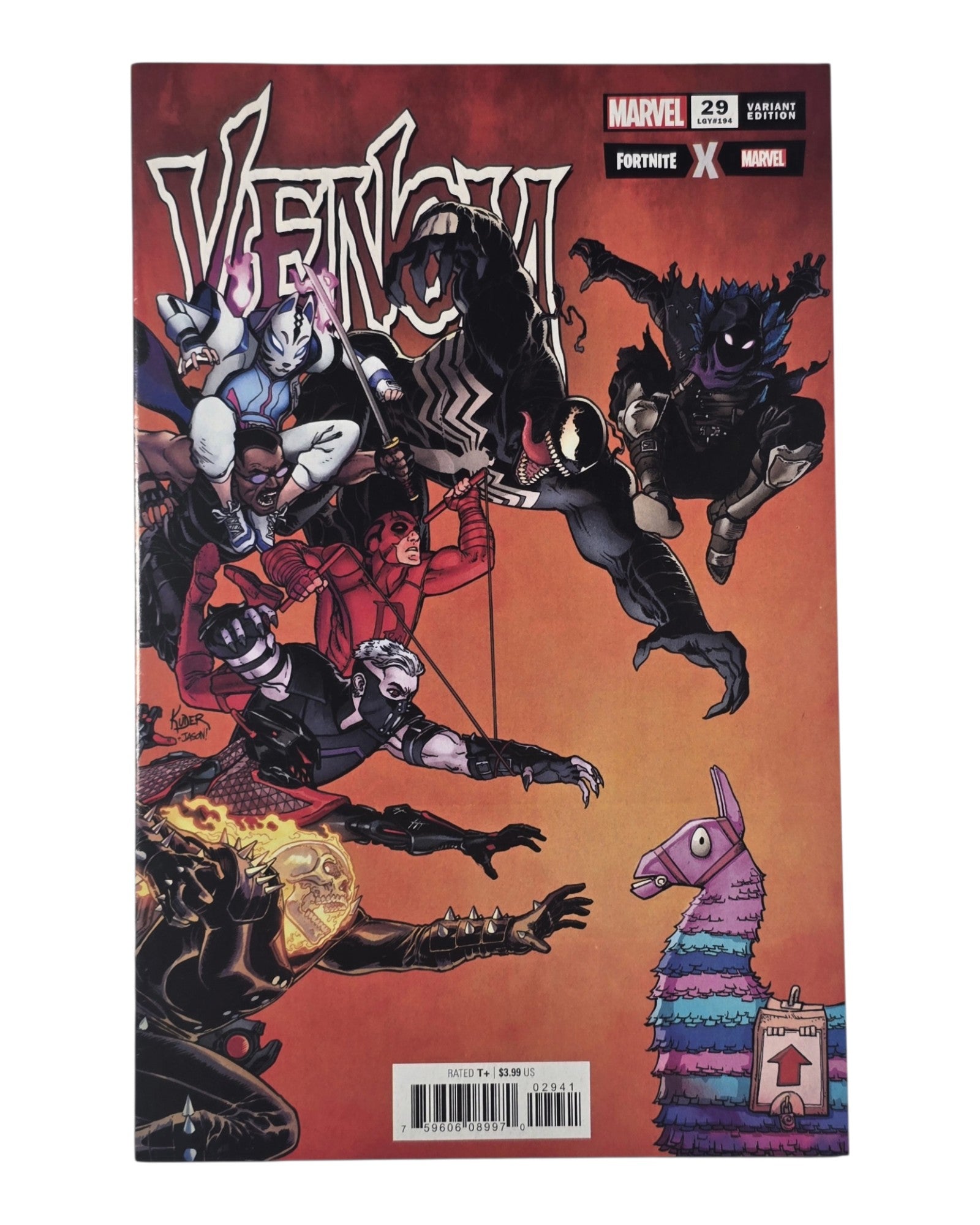 Venom Vol. 4 #29D, Aaron Kuder Fortnite Cover, Marvel '20