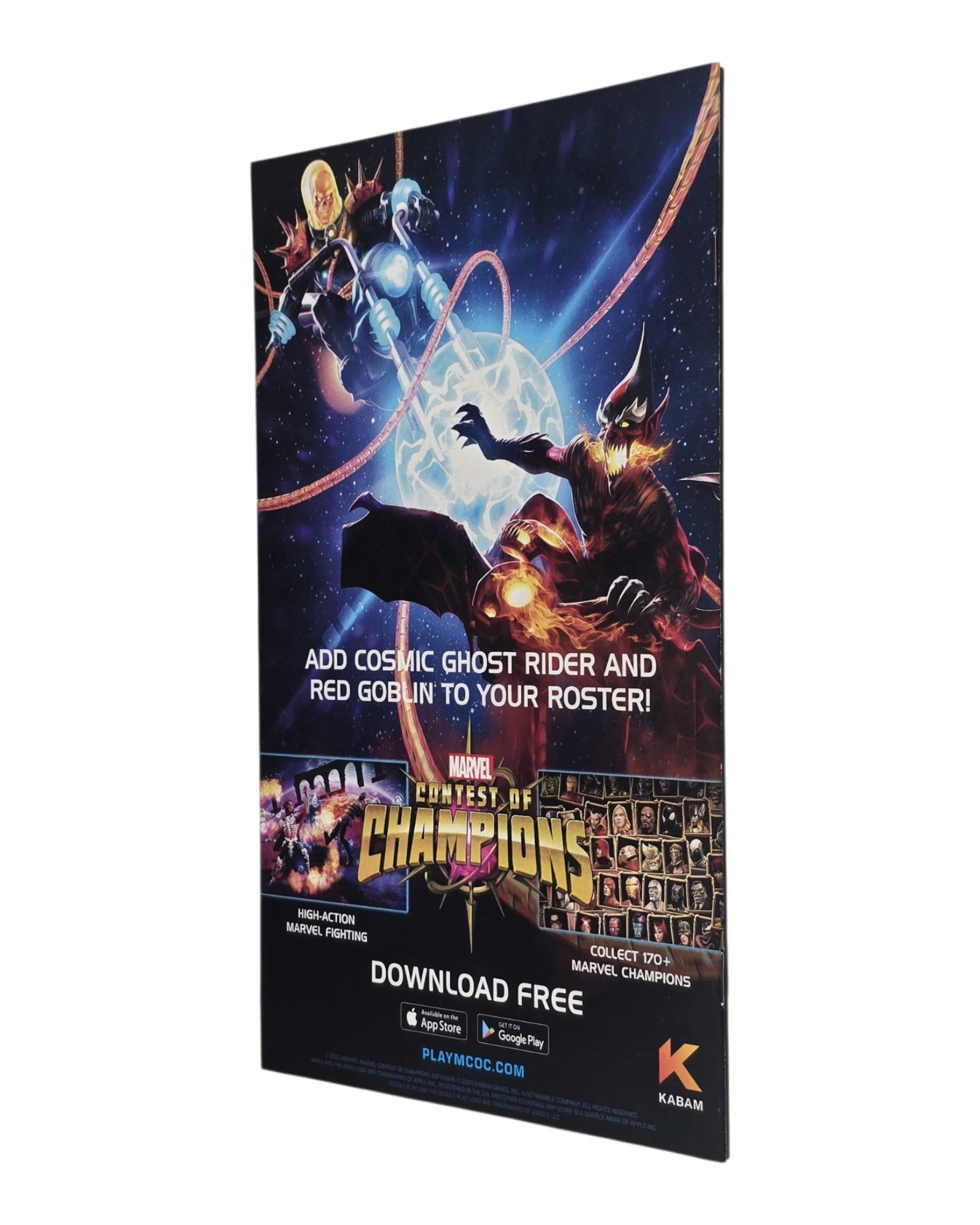 Venom Vol. 4 #29D, Aaron Kuder Fortnite Cover, Marvel '20 — back cover, spine edge