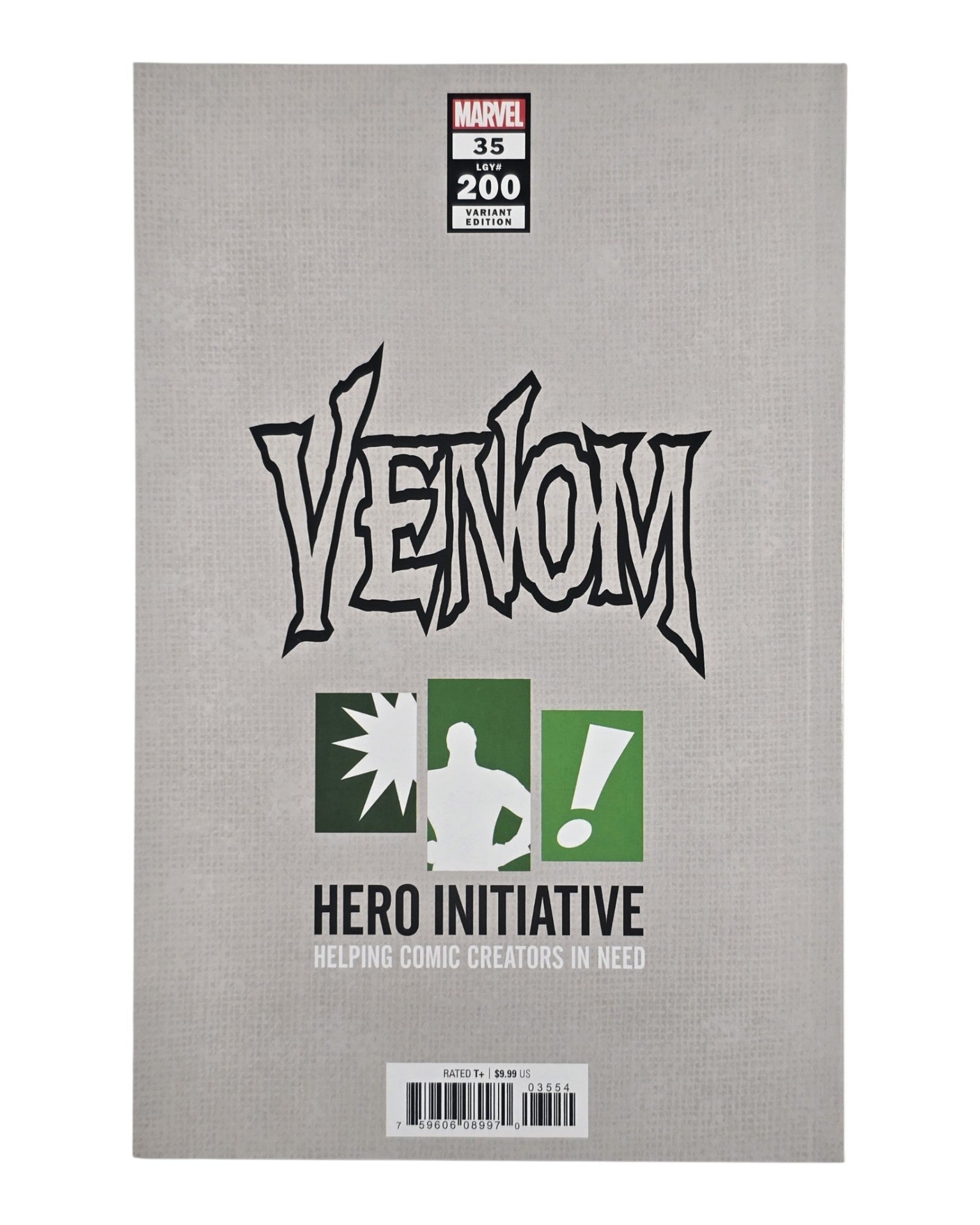Venom Vol. 4 #35AD, Hero Initiative Excl, Ramos & Stegman, Marvel '21 — back of package