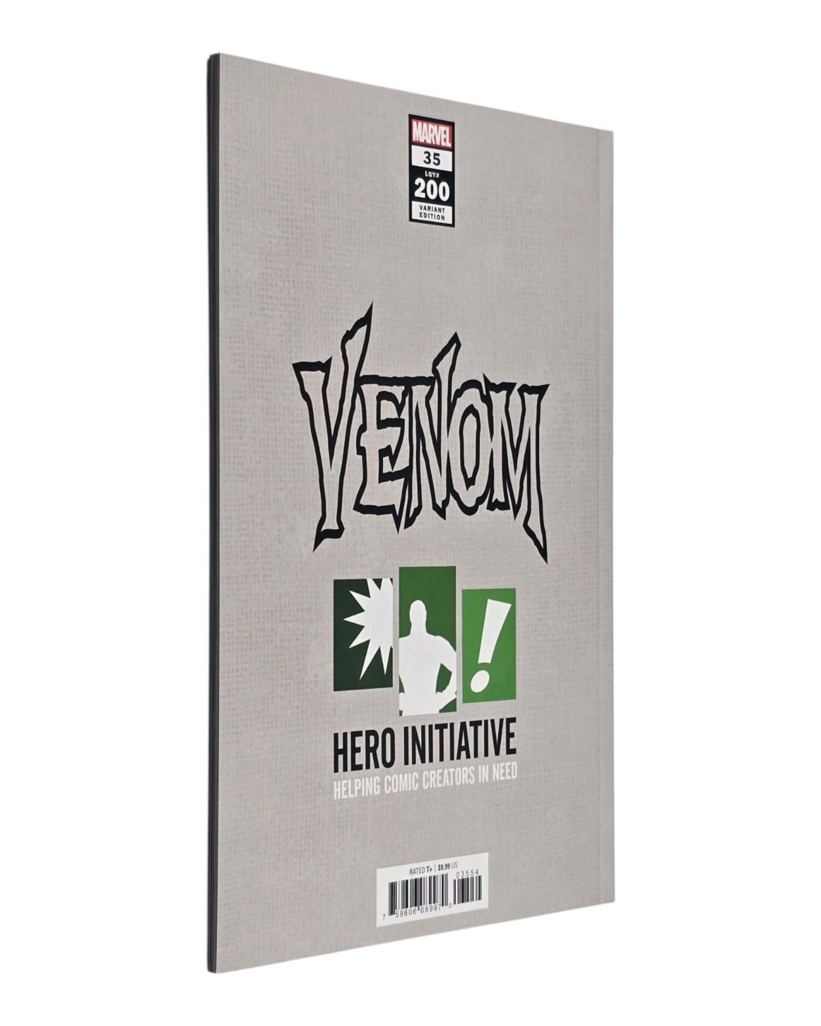 Venom Vol. 4 #35AD, Hero Initiative Excl, Ramos & Stegman, Marvel '21 — back cover, fore edge
