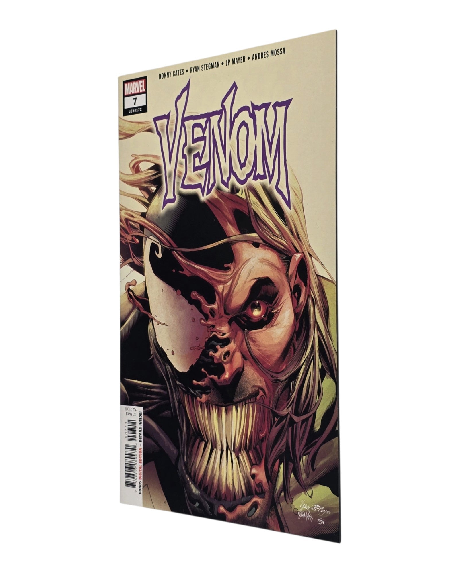 Venom Vol. 4 #7A, Ryan Stegman Cover, Marvel '18 — front cover, fore edge