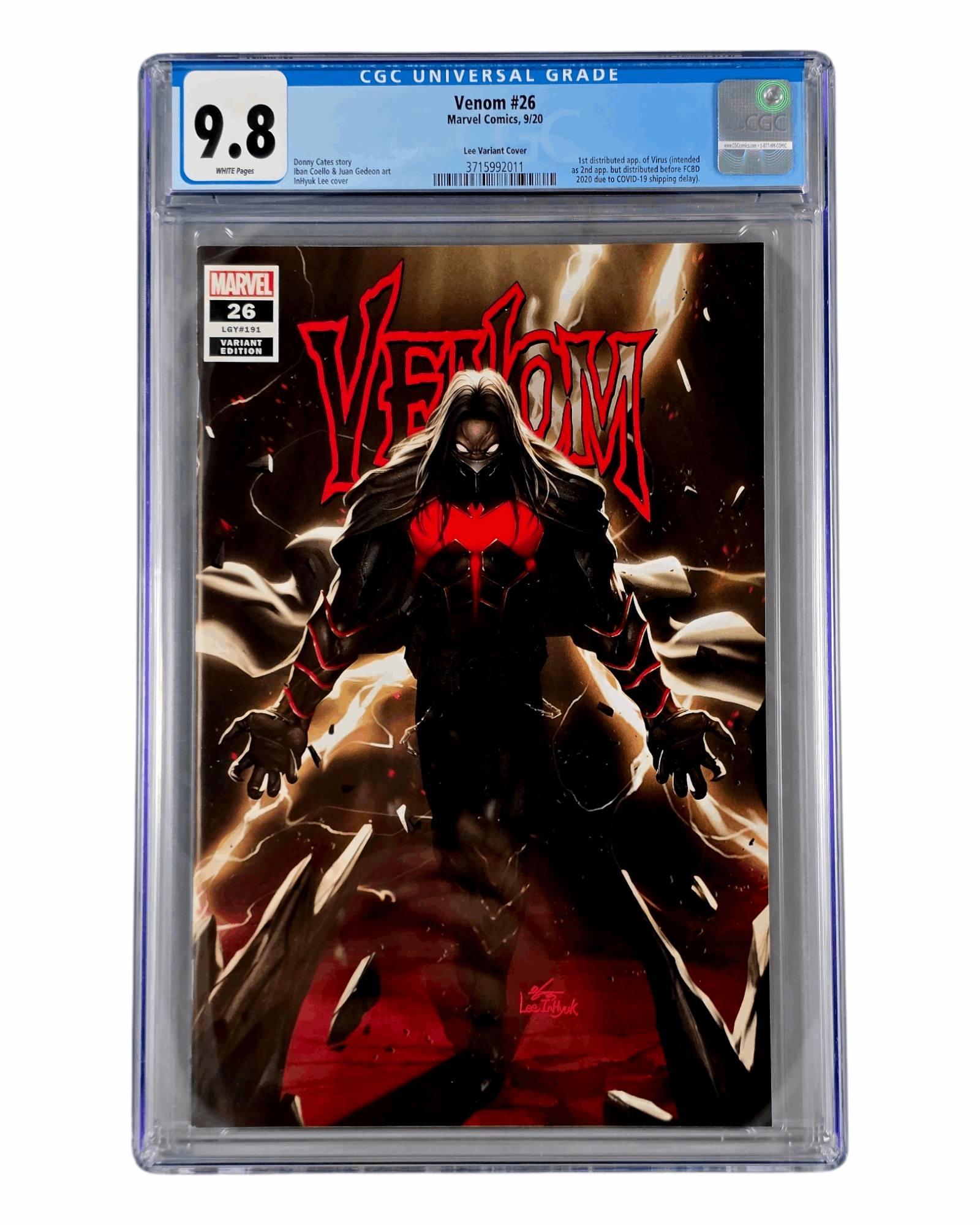 Venom v4 #26W, Comic Mint InHyuk Lee Cover, CGC 9.8 (11), Marvel '20