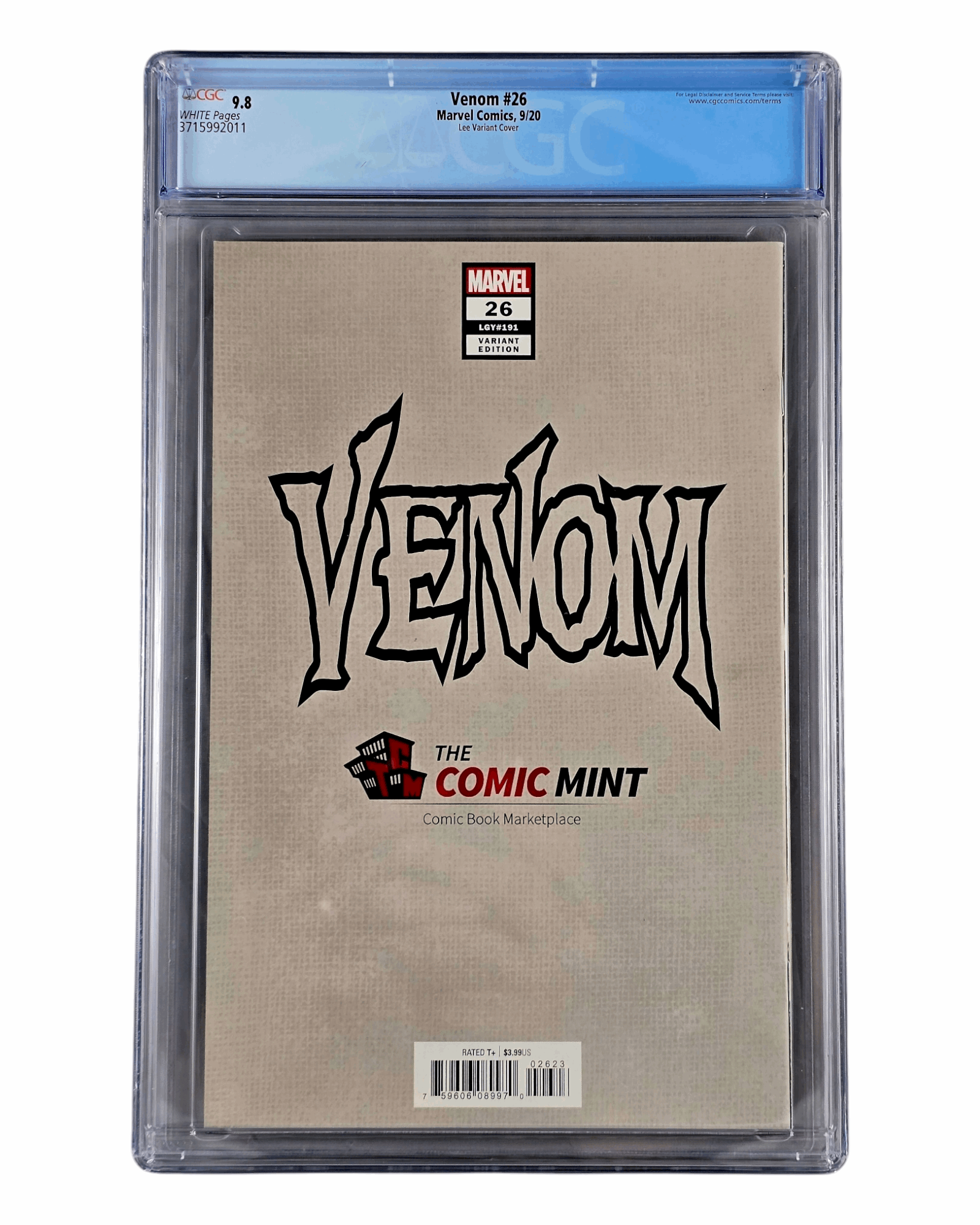 Venom v4 #26W, Comic Mint InHyuk Lee Cover, CGC 9.8 (11), Marvel '20