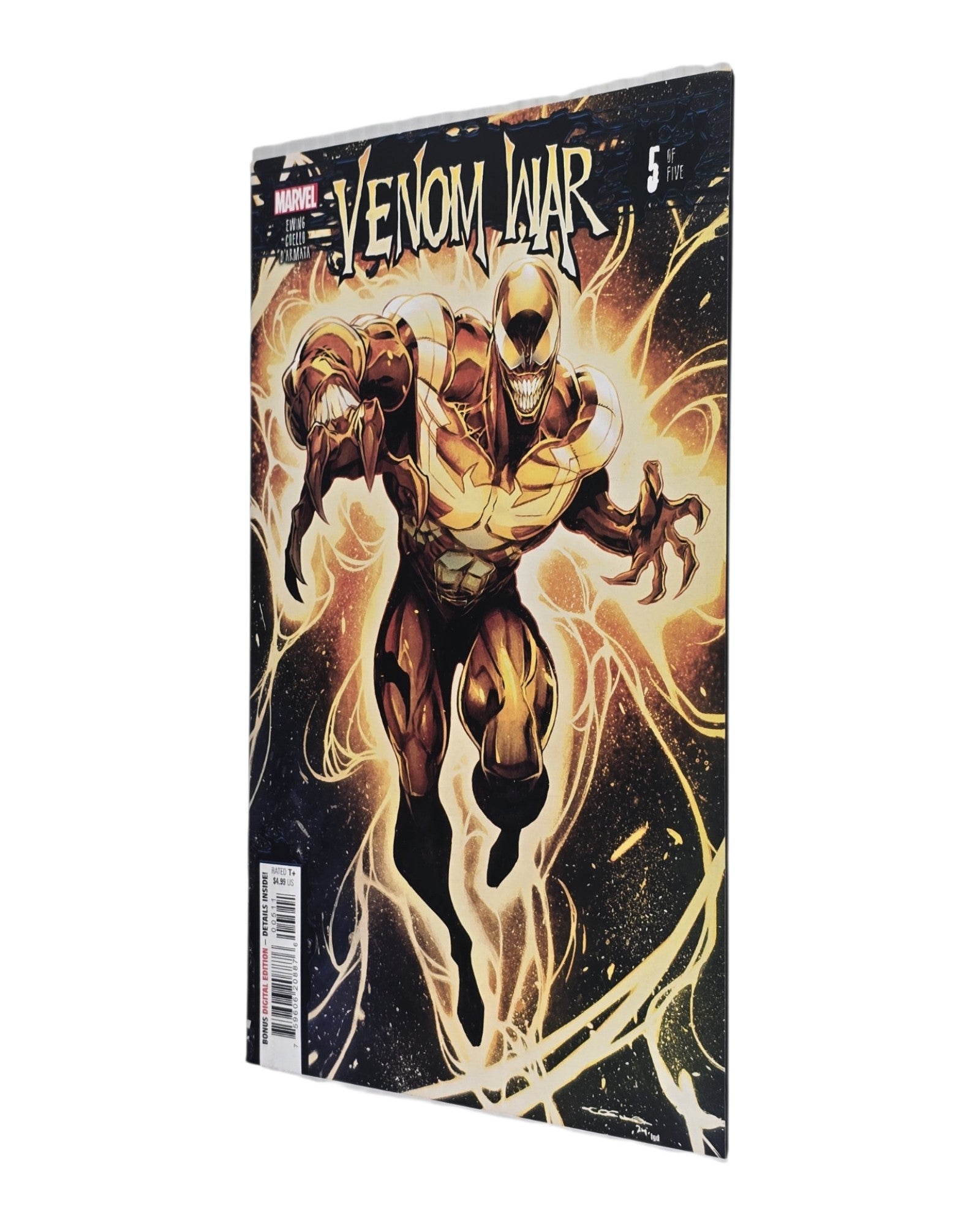 Venom War #5A, Iban Coello Cover, Marvel '24 — front cover, fore edge