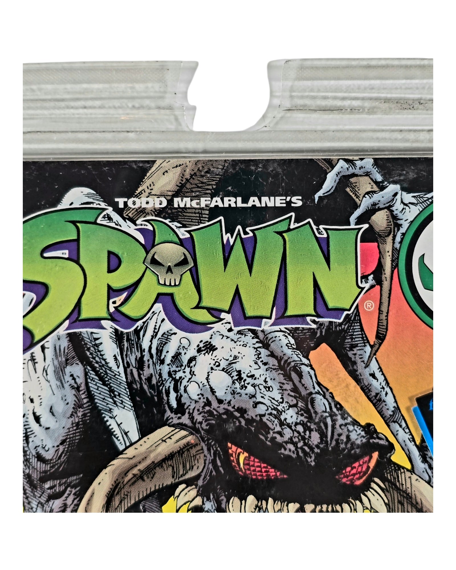 Spawn Series 1 Violator, Orange Insert Card Variant, Todd Toys '94 — top of package