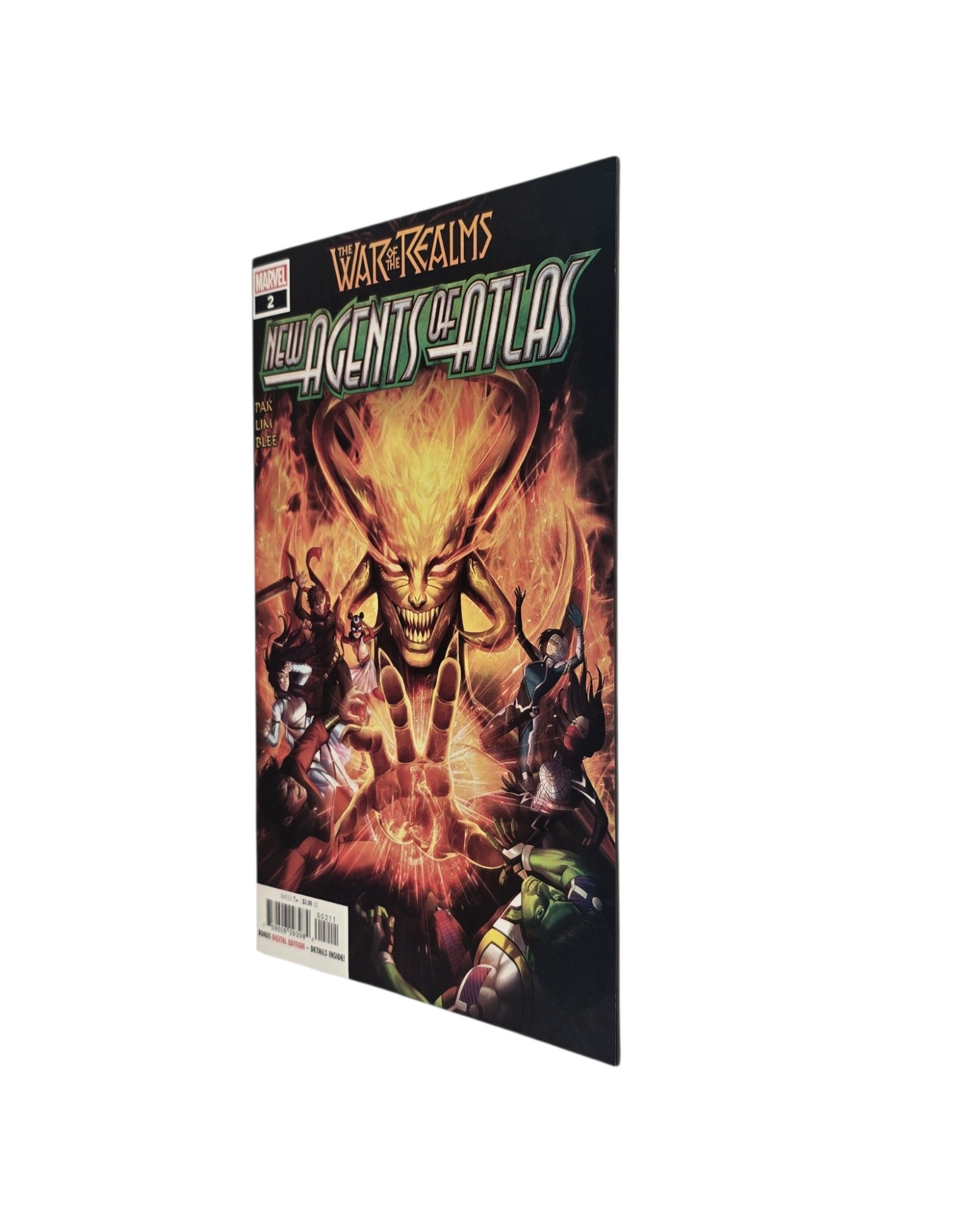War of the Realms: New Agents of Atlas #1A, Billy Tan Cover, Marvel '19 — front cover, fore edge