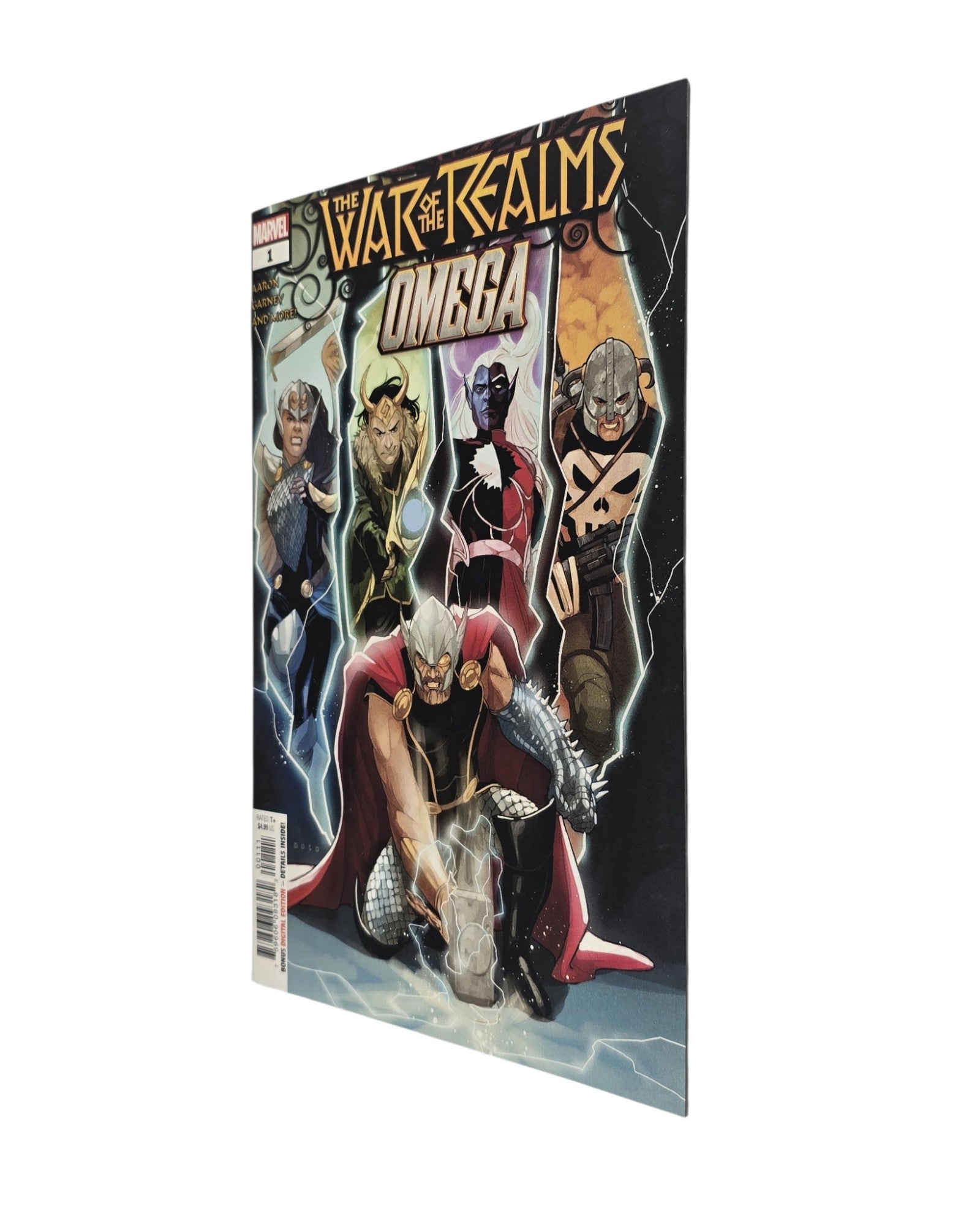 War of the Realms: Omega #1A, Phil Noto Cover, Marvel '19 — front cover, fore edge