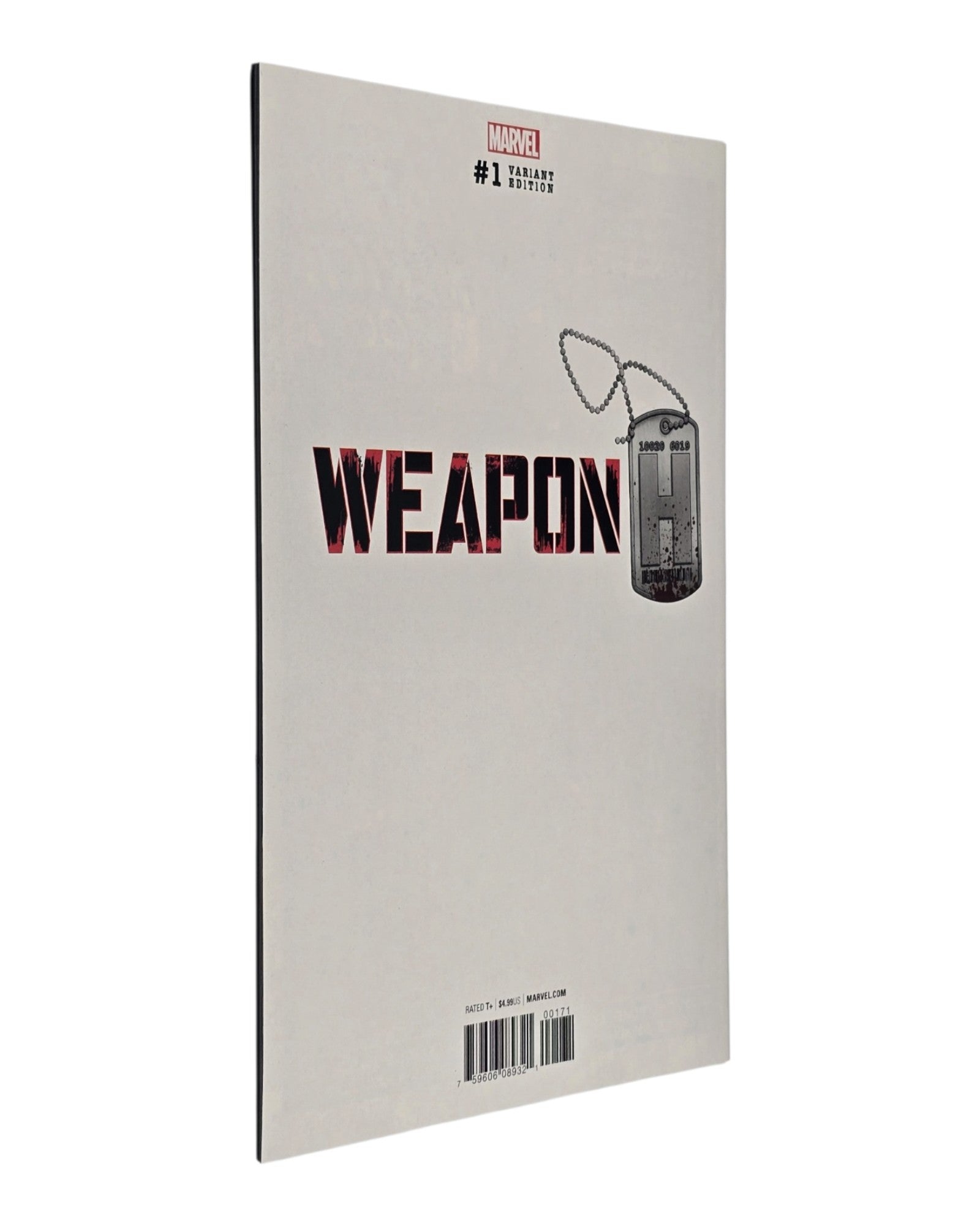 Weapon H #1 Variant, Marvel '18 — back cover, fore edge