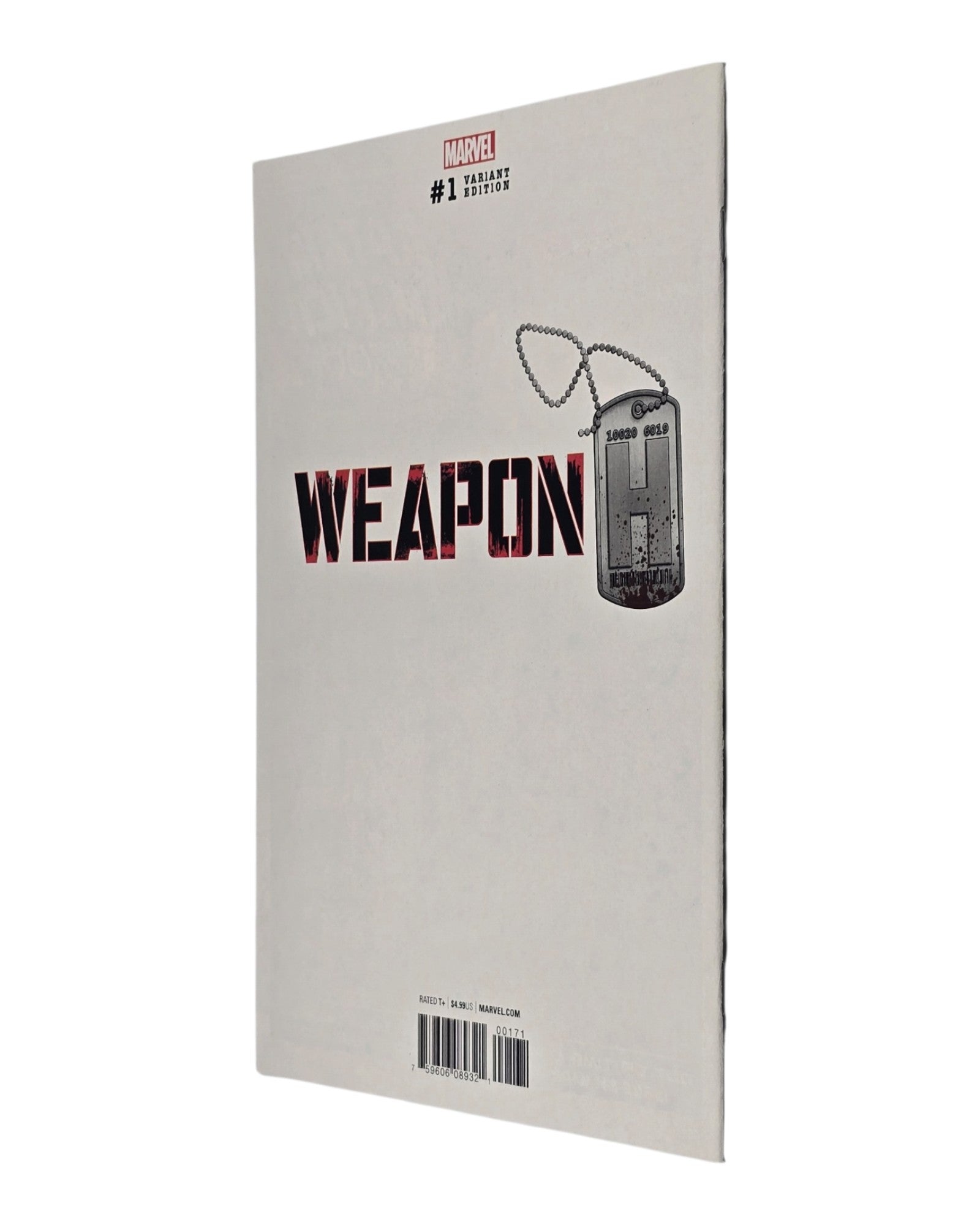 Weapon H #1 Variant, Marvel '18 — back cover, spine edge