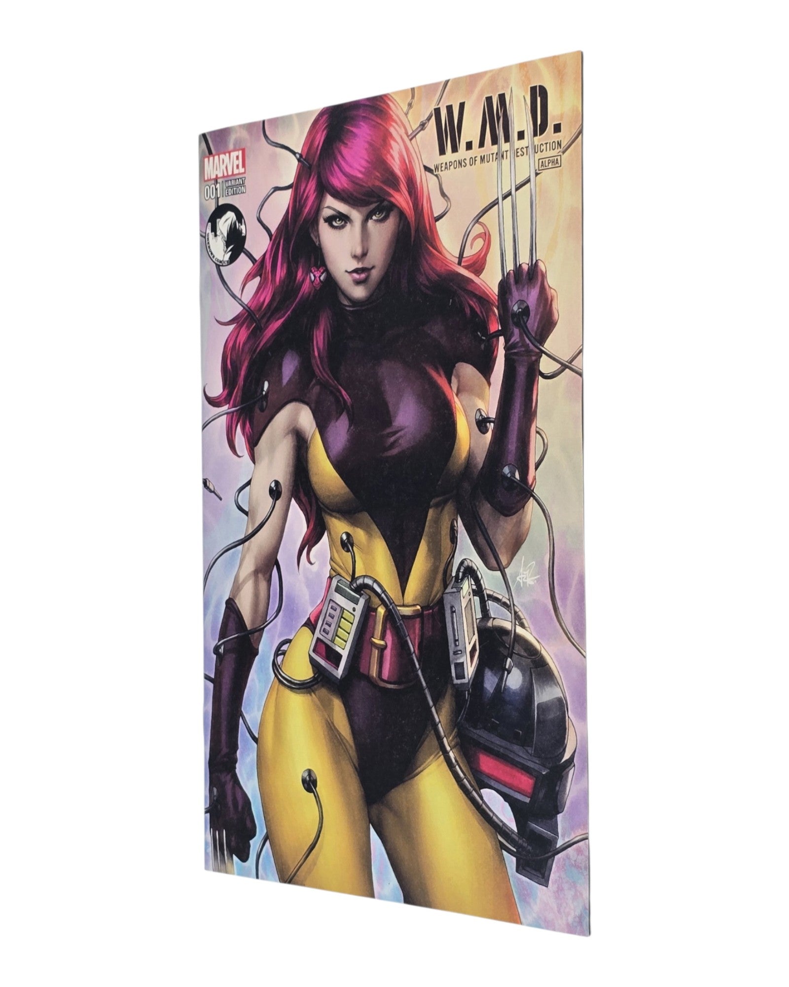 Weapons of Mutant Destruction Alpha #1, Unknown Comics Excl, Artgerm, Marvel '17 — front cover, fore edge