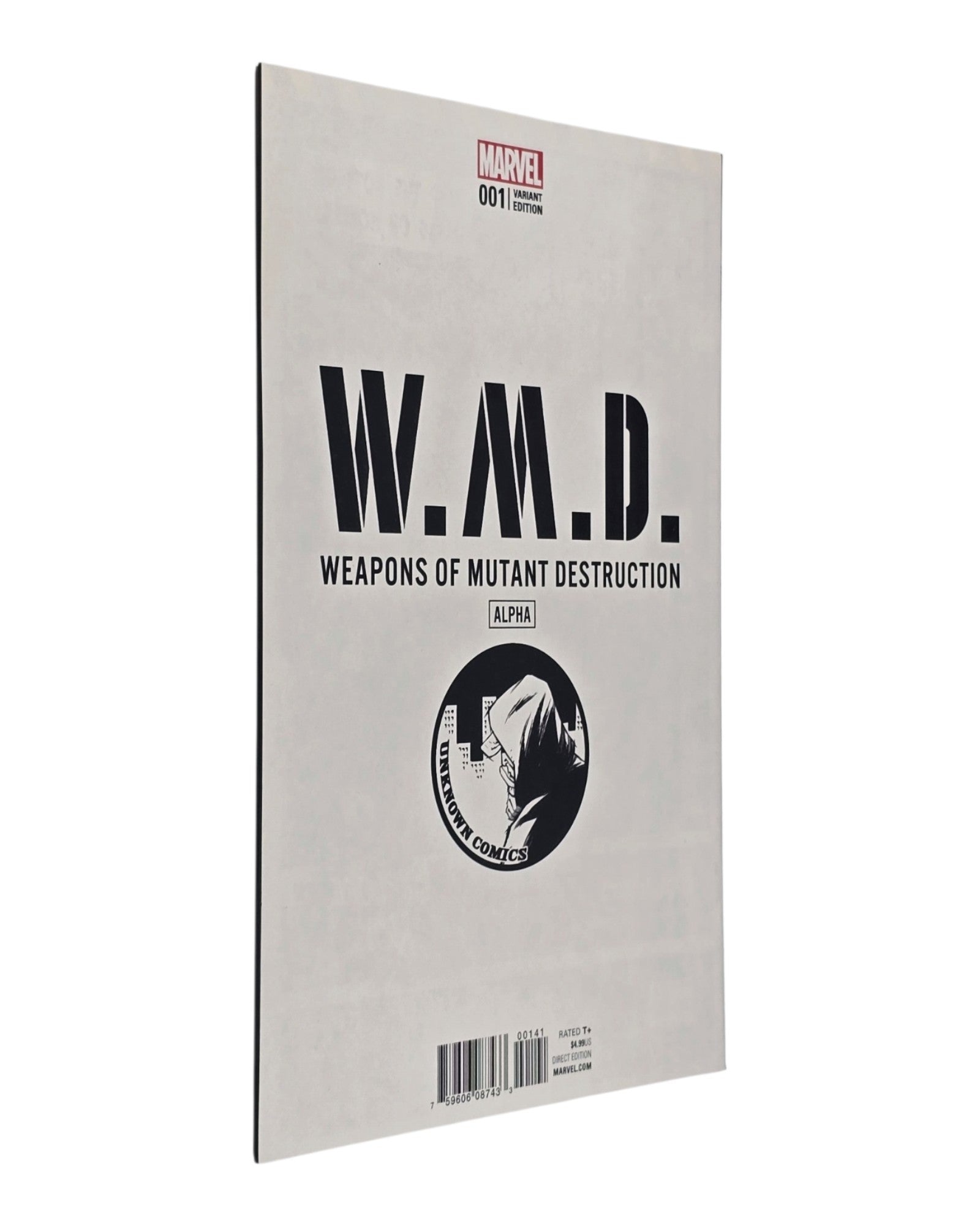 Weapons of Mutant Destruction Alpha #1, Unknown Comics Excl, Artgerm, Marvel '17 — back cover, fore edge